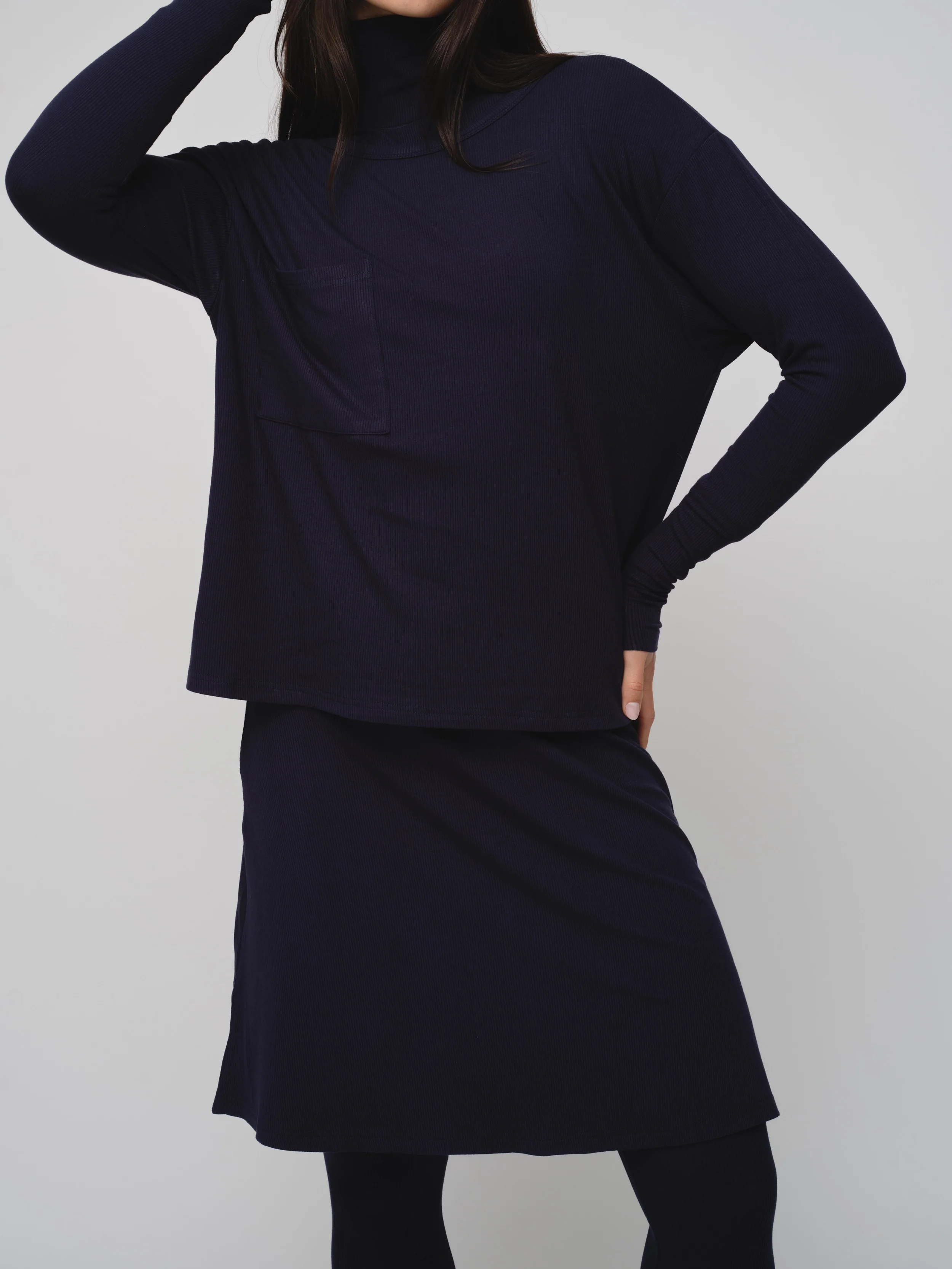 Basic Soft Rib Circle Skirt 20" - Image 4