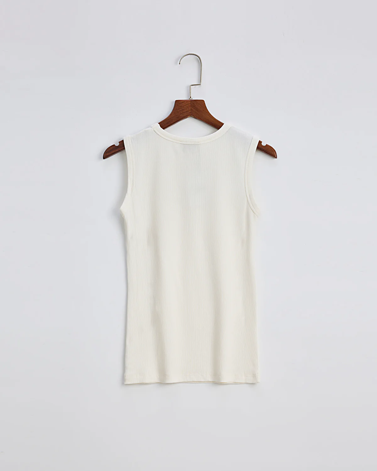 Basic Soft Rib Crewneck Tank Top - Image 8