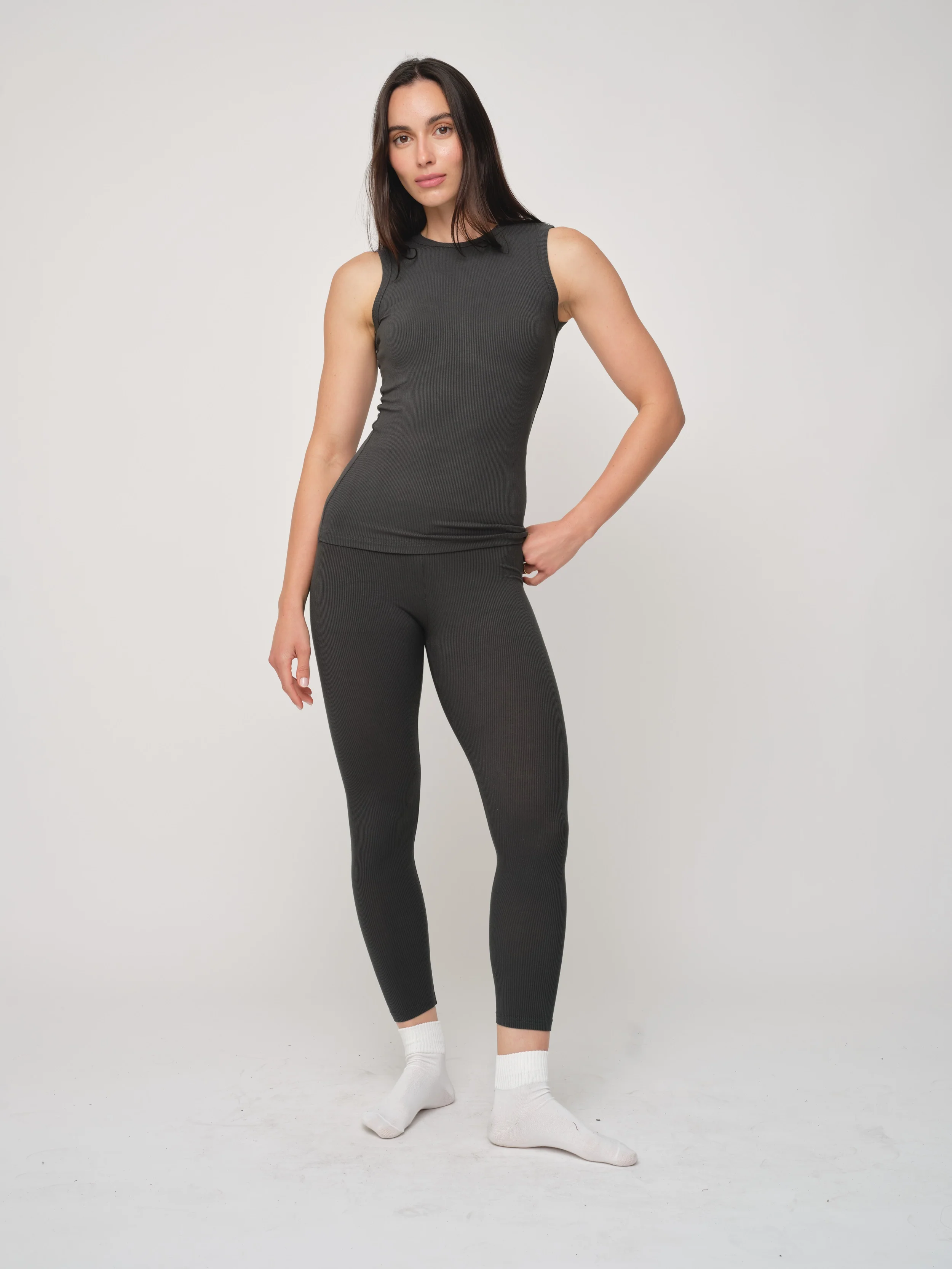 Basic Soft Rib Leggings - Image 10