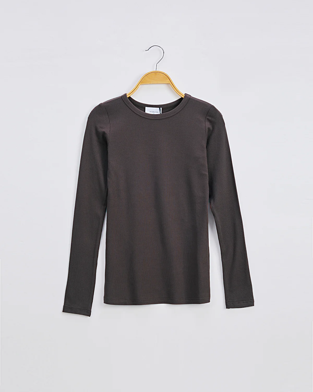Basic Soft Rib Long Sleeve Crewneck - Image 10