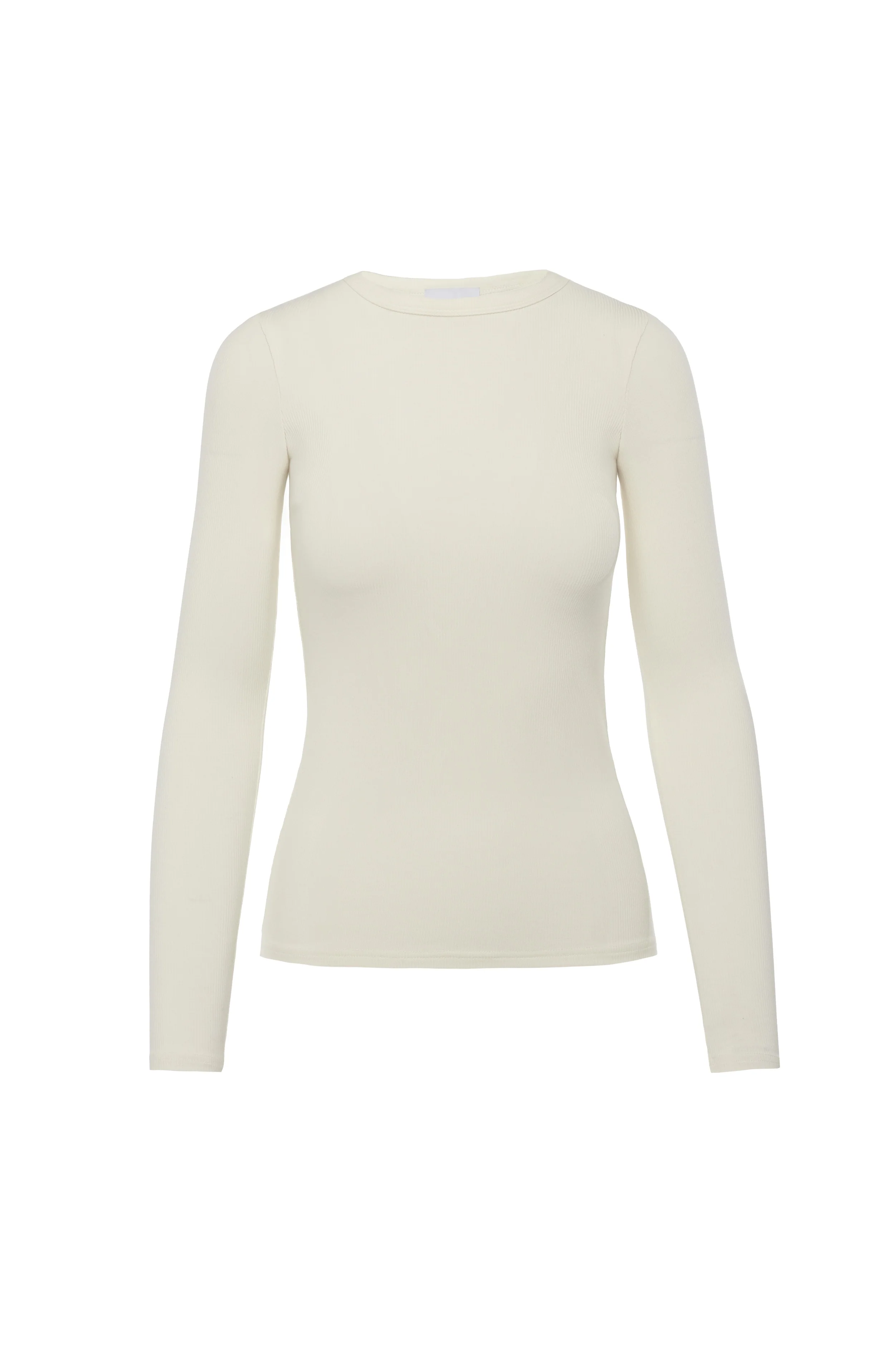 Basic Soft Rib Long Sleeve Crewneck - Image 3