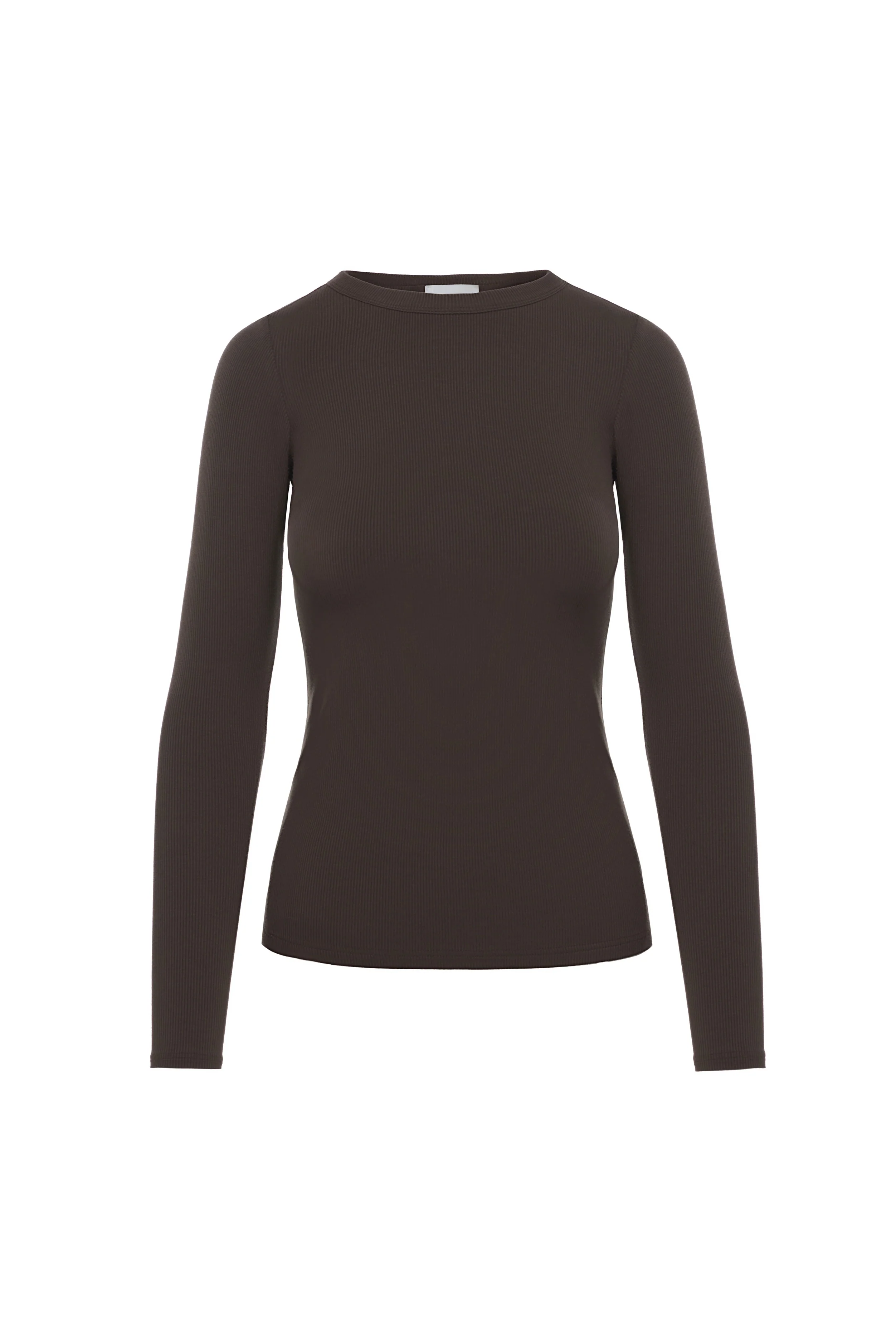 Basic Soft Rib Long Sleeve Crewneck - Image 5