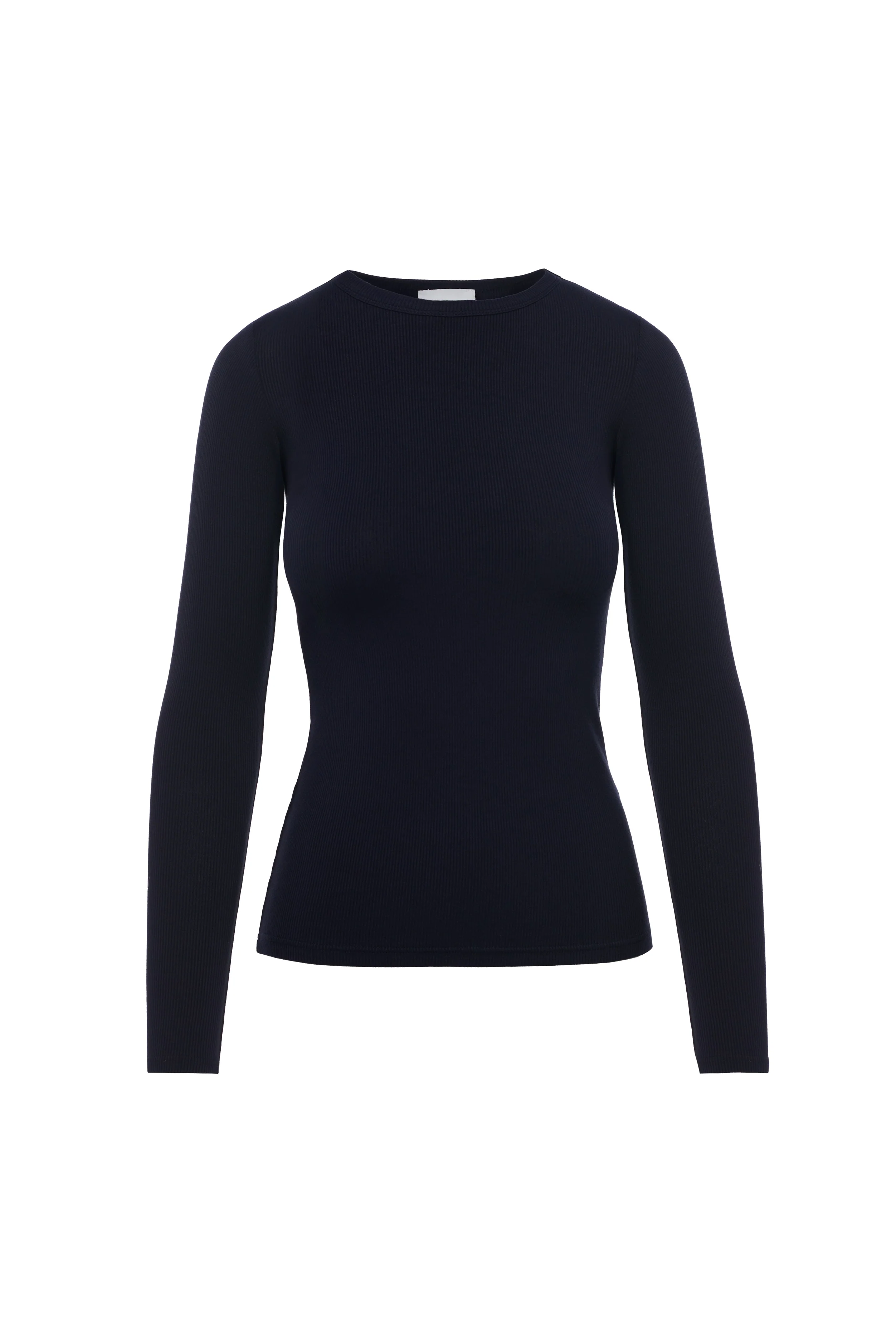 Basic Soft Rib Long Sleeve Crewneck - Image 6