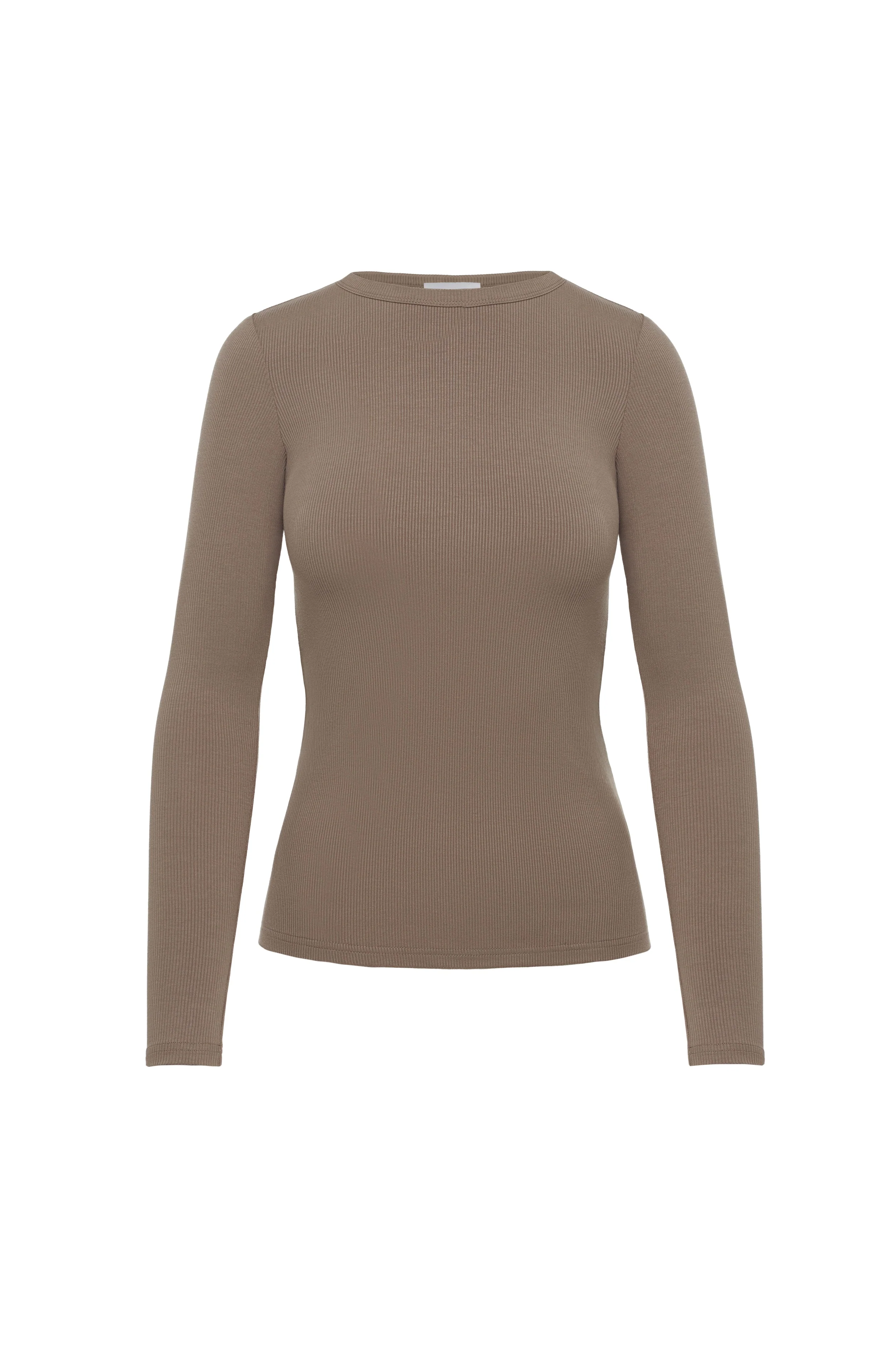 Basic Soft Rib Long Sleeve Crewneck - Image 7