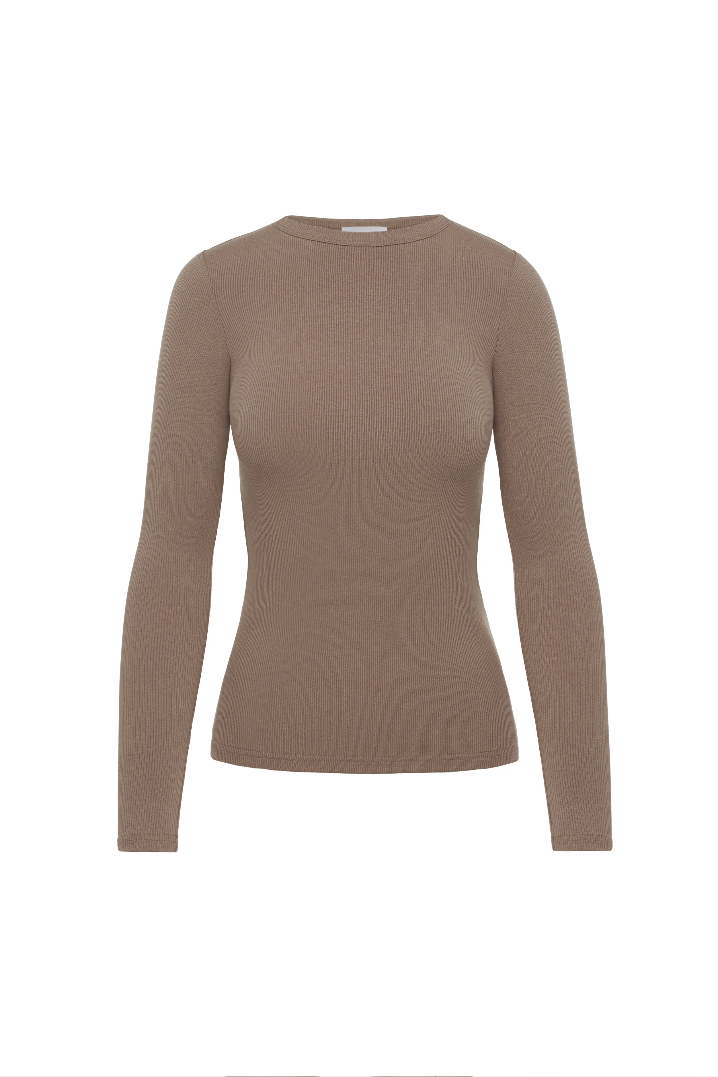 Basic Soft Rib Long Sleeve Crewneck - Image 8