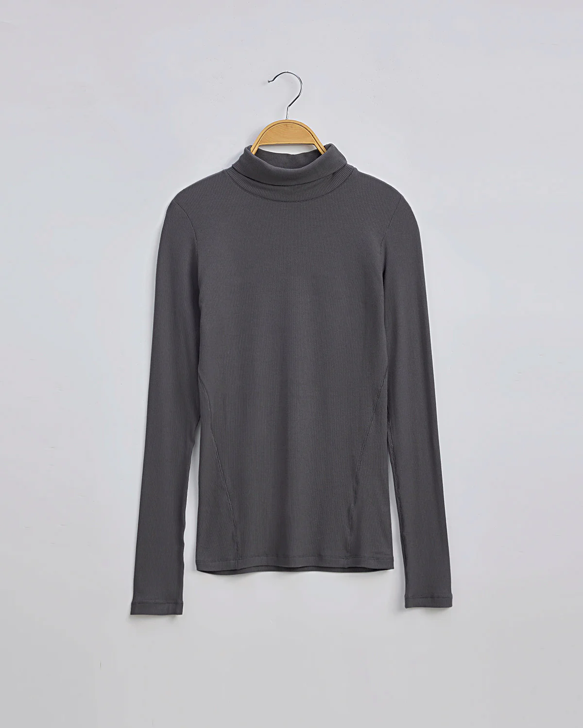 Basic Soft Rib Mockneck Top - Image 9