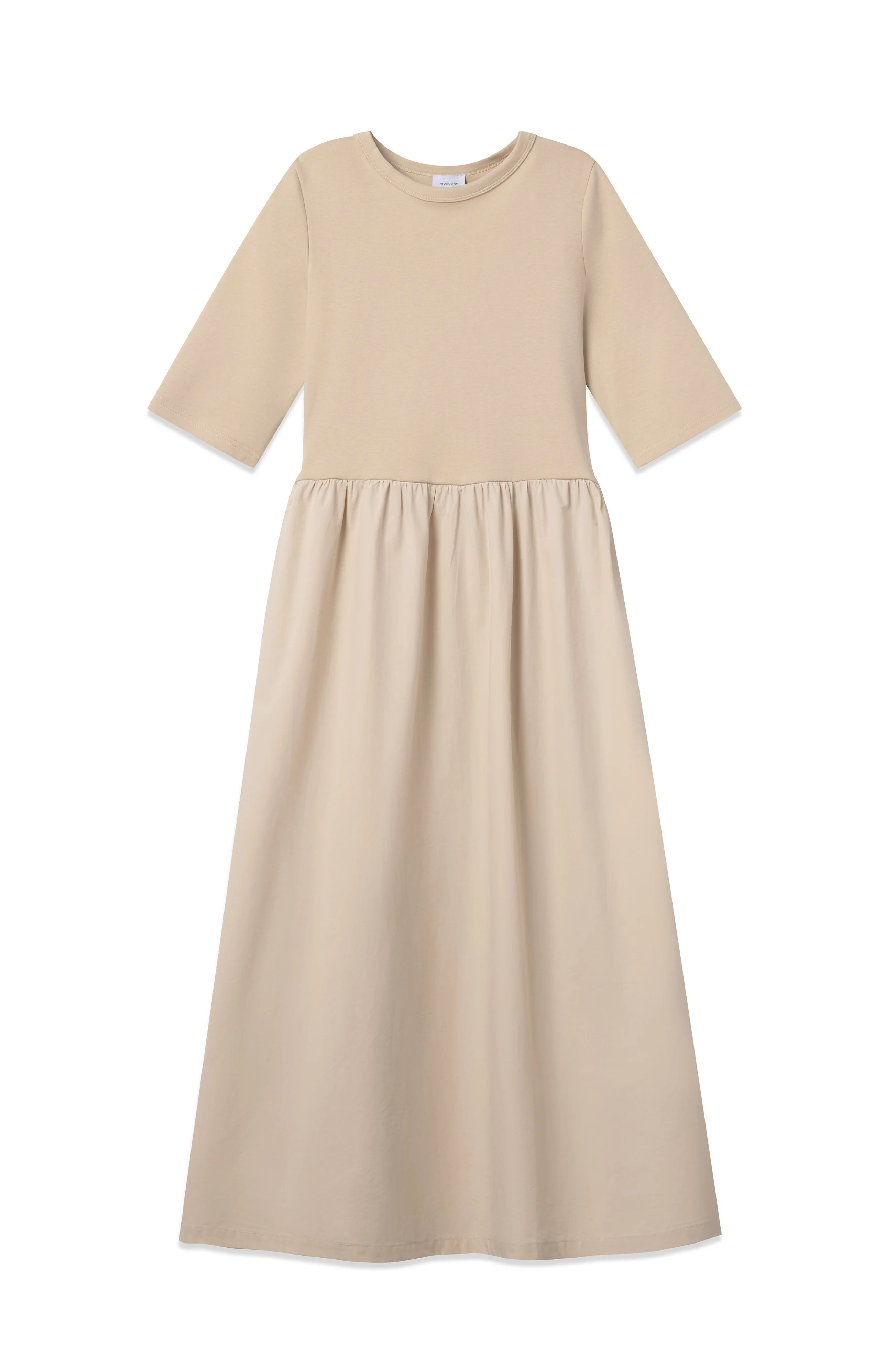 Contrast Fabric Midi Dress - Image 10