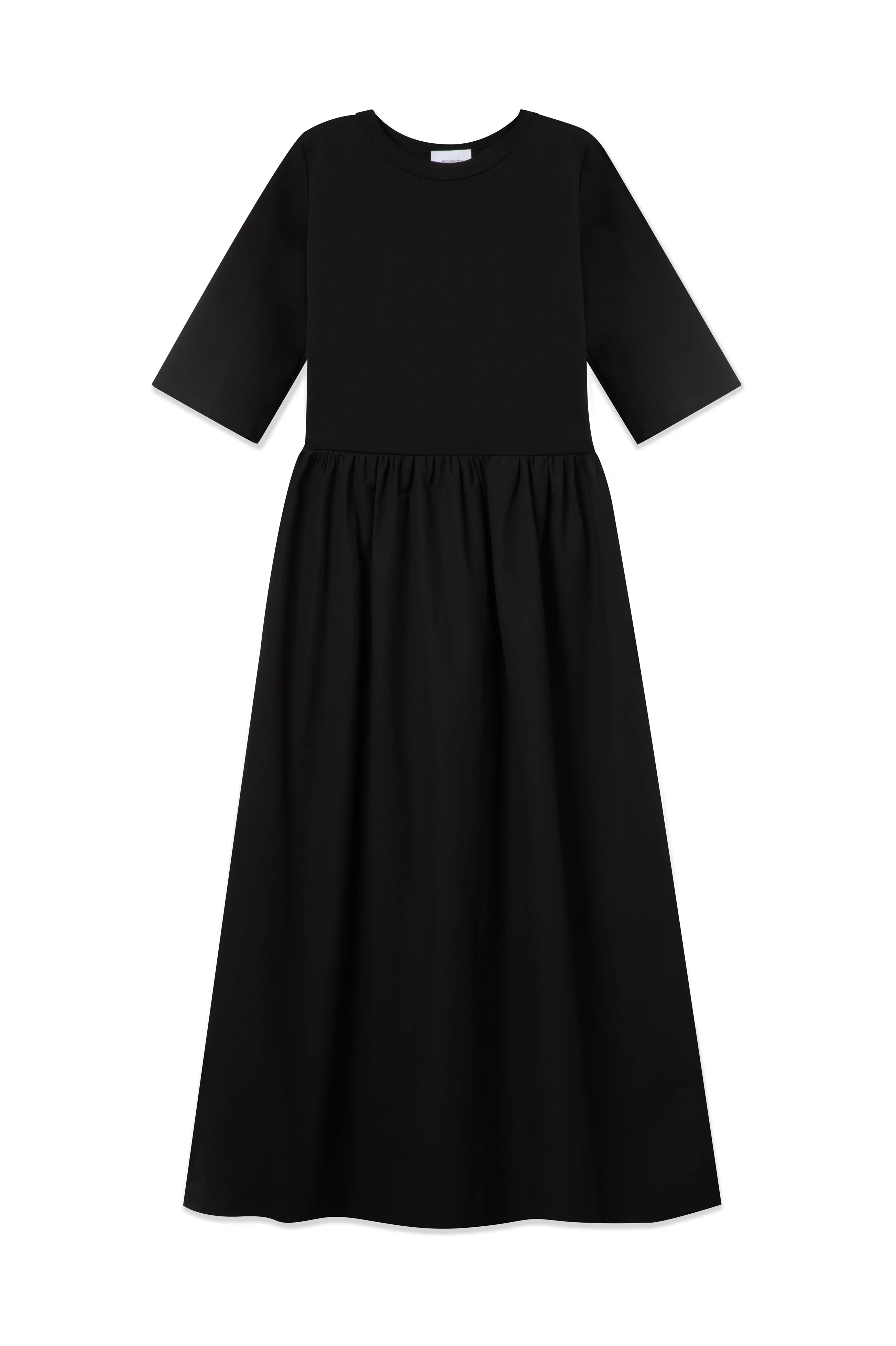 Contrast Fabric Midi Dress - Image 4