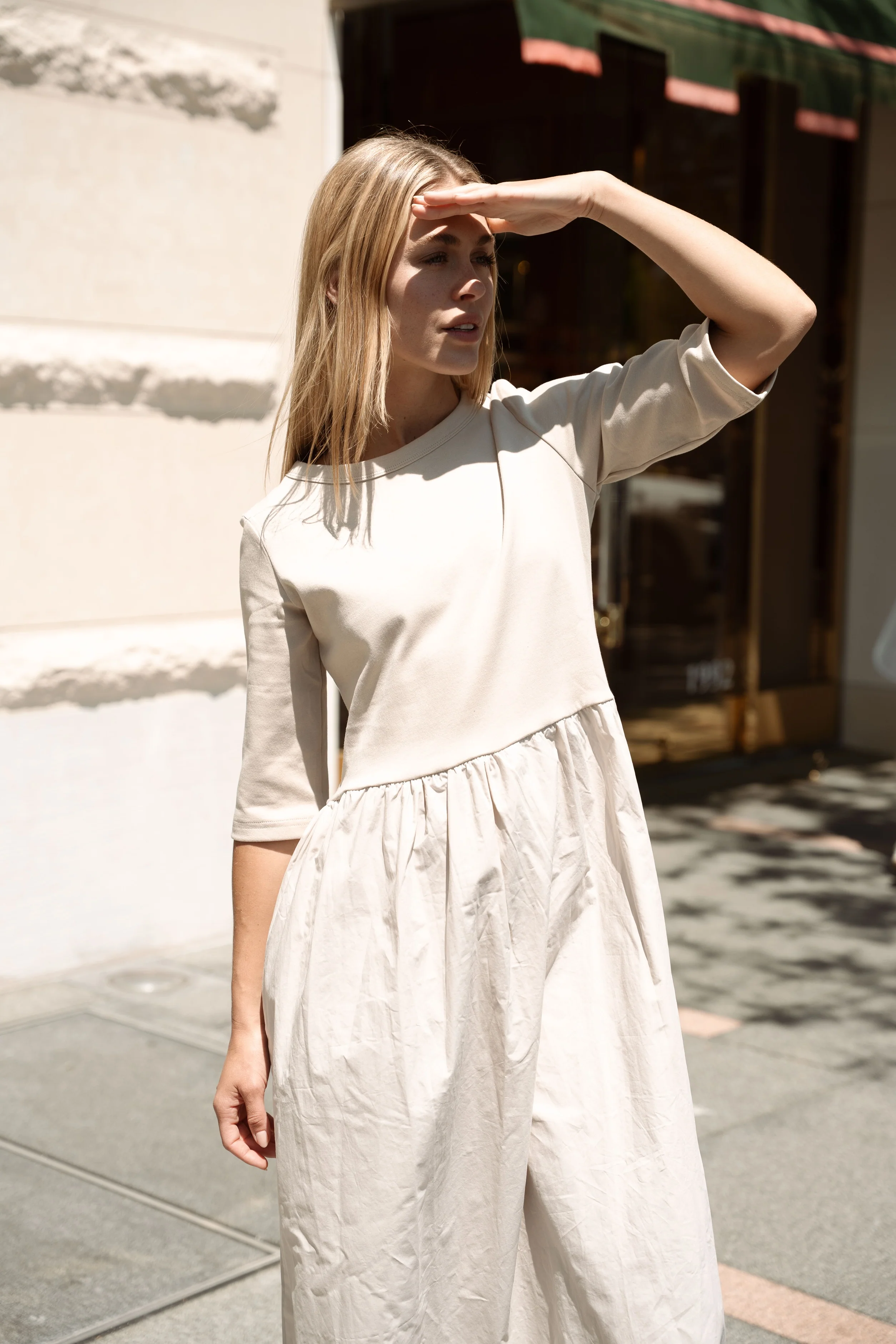 Contrast Fabric Midi Dress - Image 7