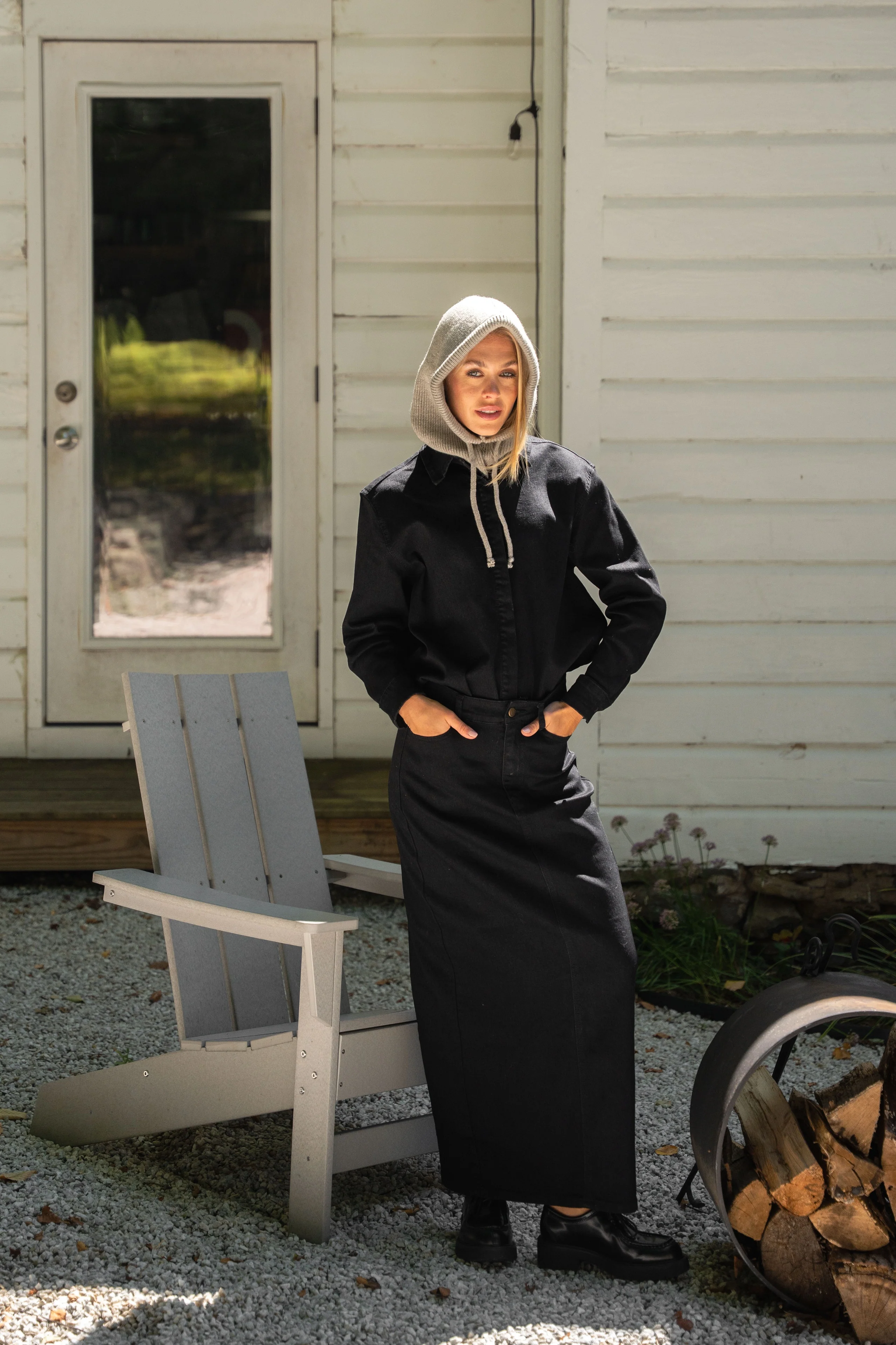 Denim Column Skirt - Image 5