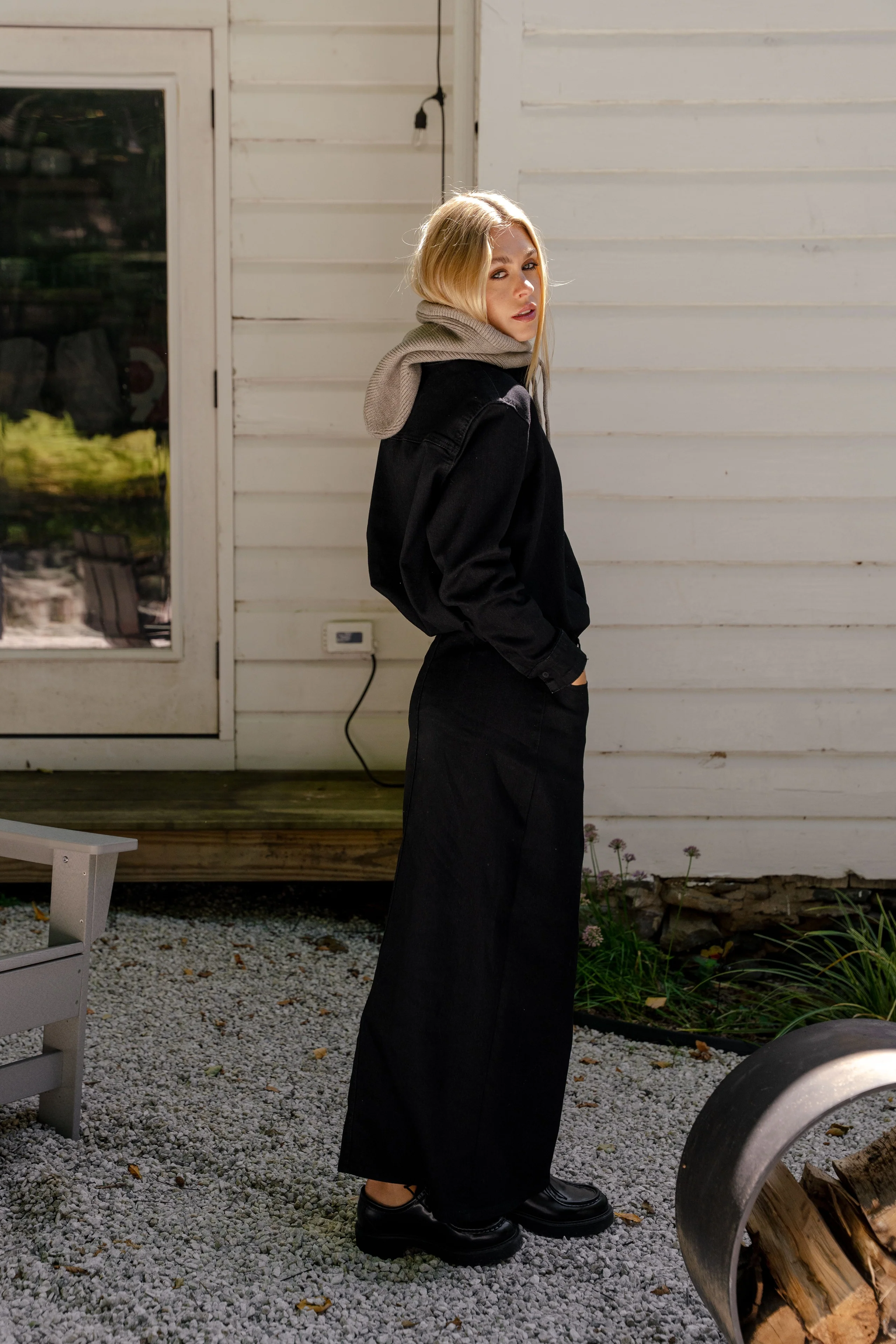 Denim Column Skirt - Image 6