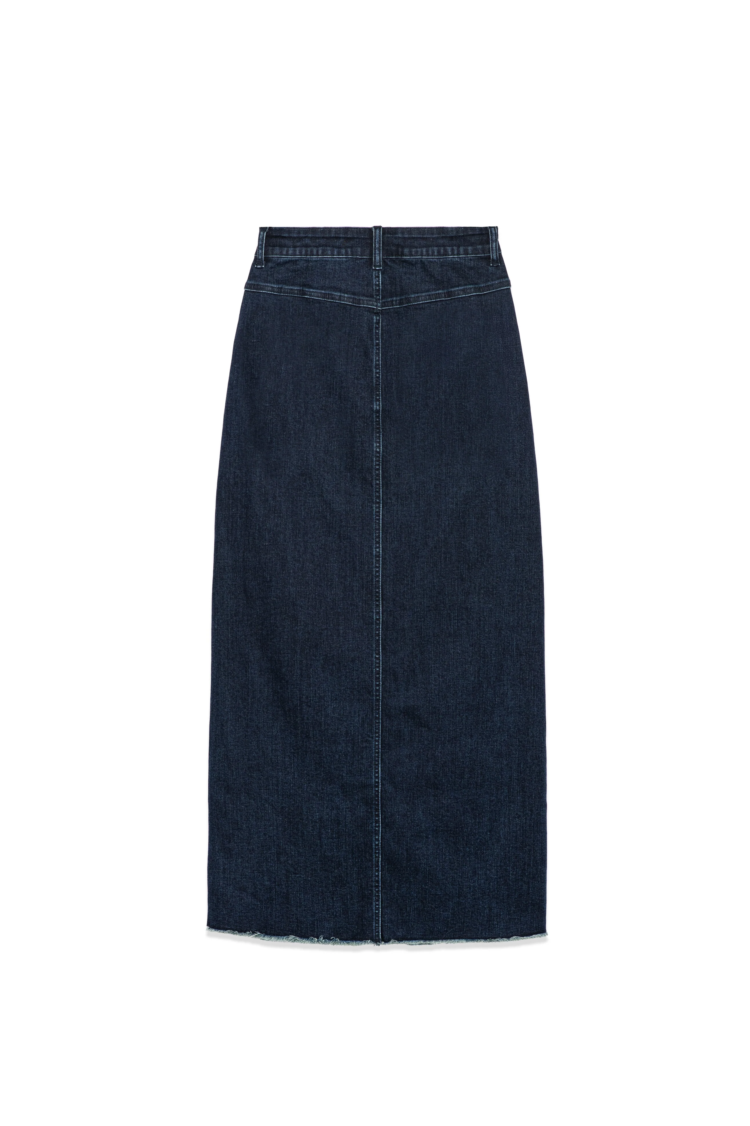 Denim Frayed Skirt - Image 3