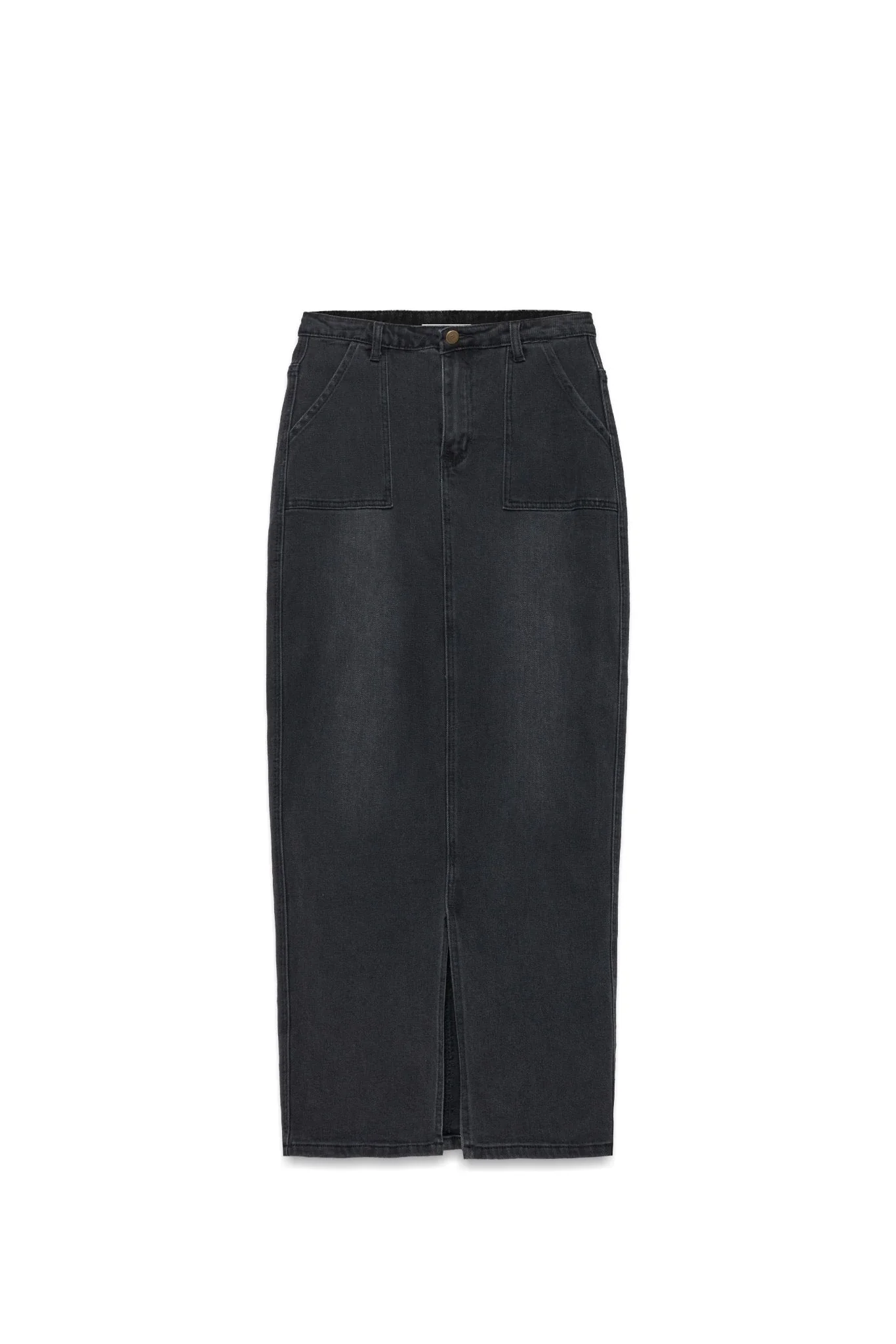 Denim Front Slit Skirt - Image 15