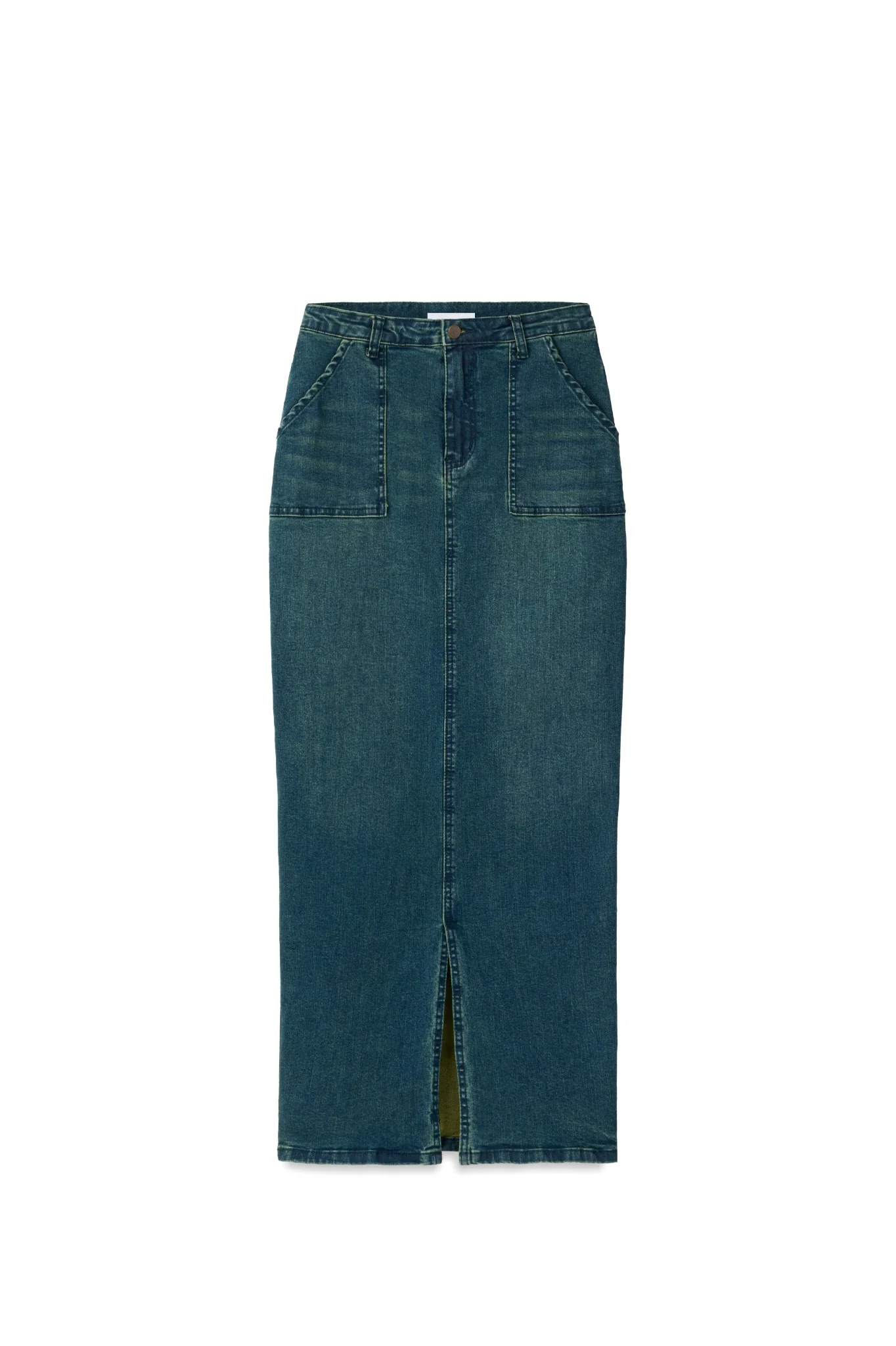 Denim Front Slit Skirt - Image 9