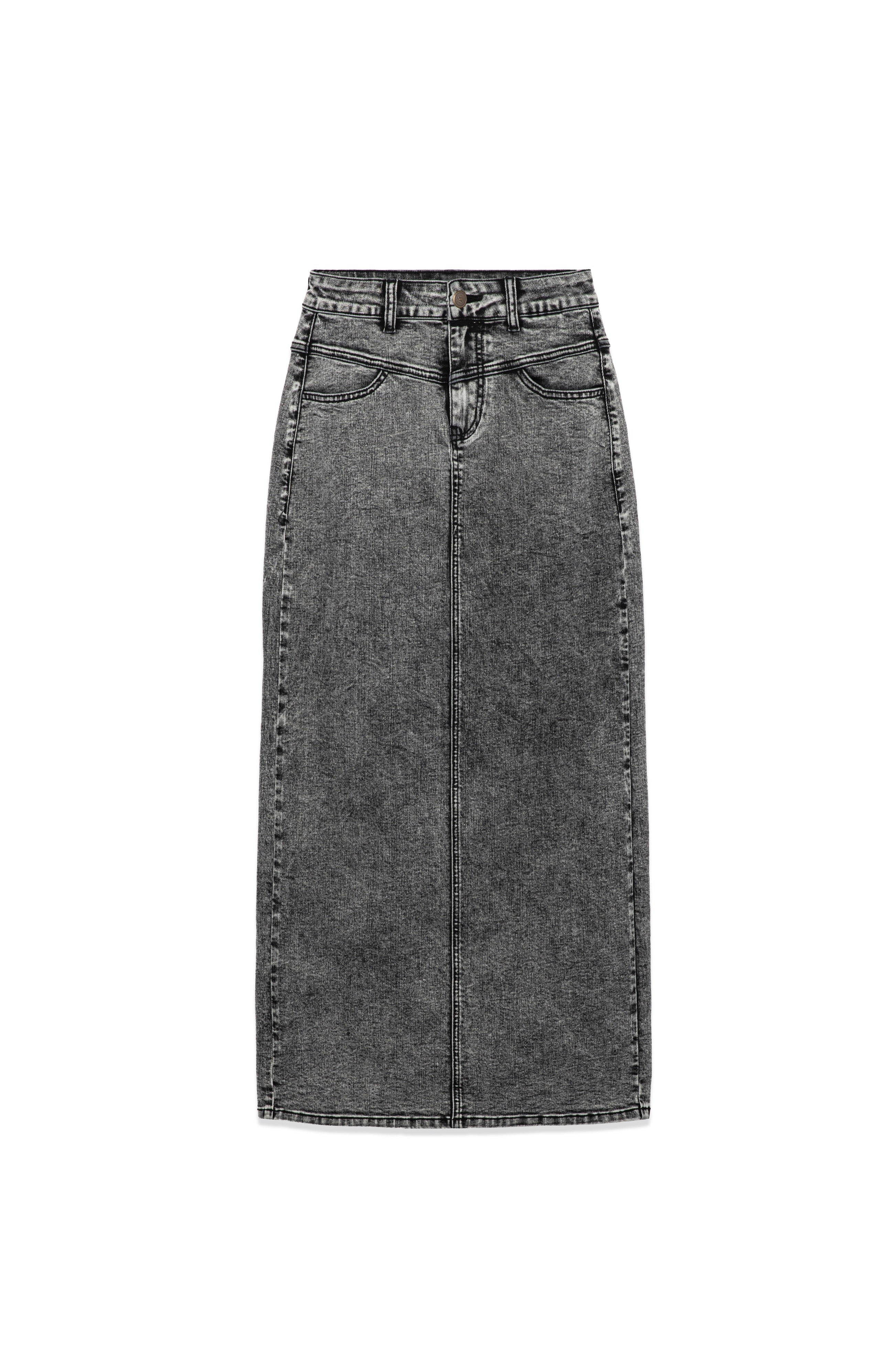 Denim Midi Skirt - Image 3