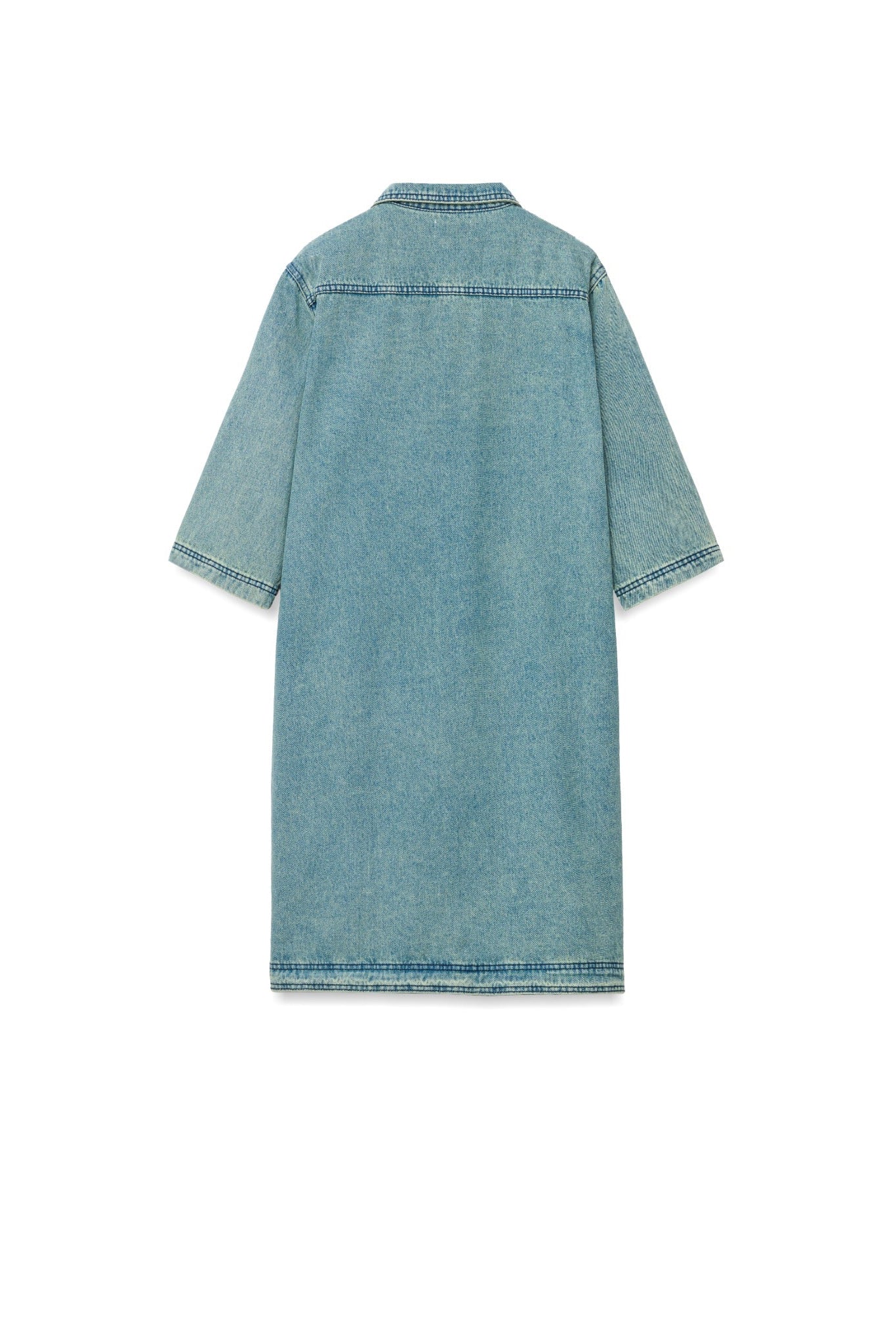 Denim Wash Shirt Dress - Image 6