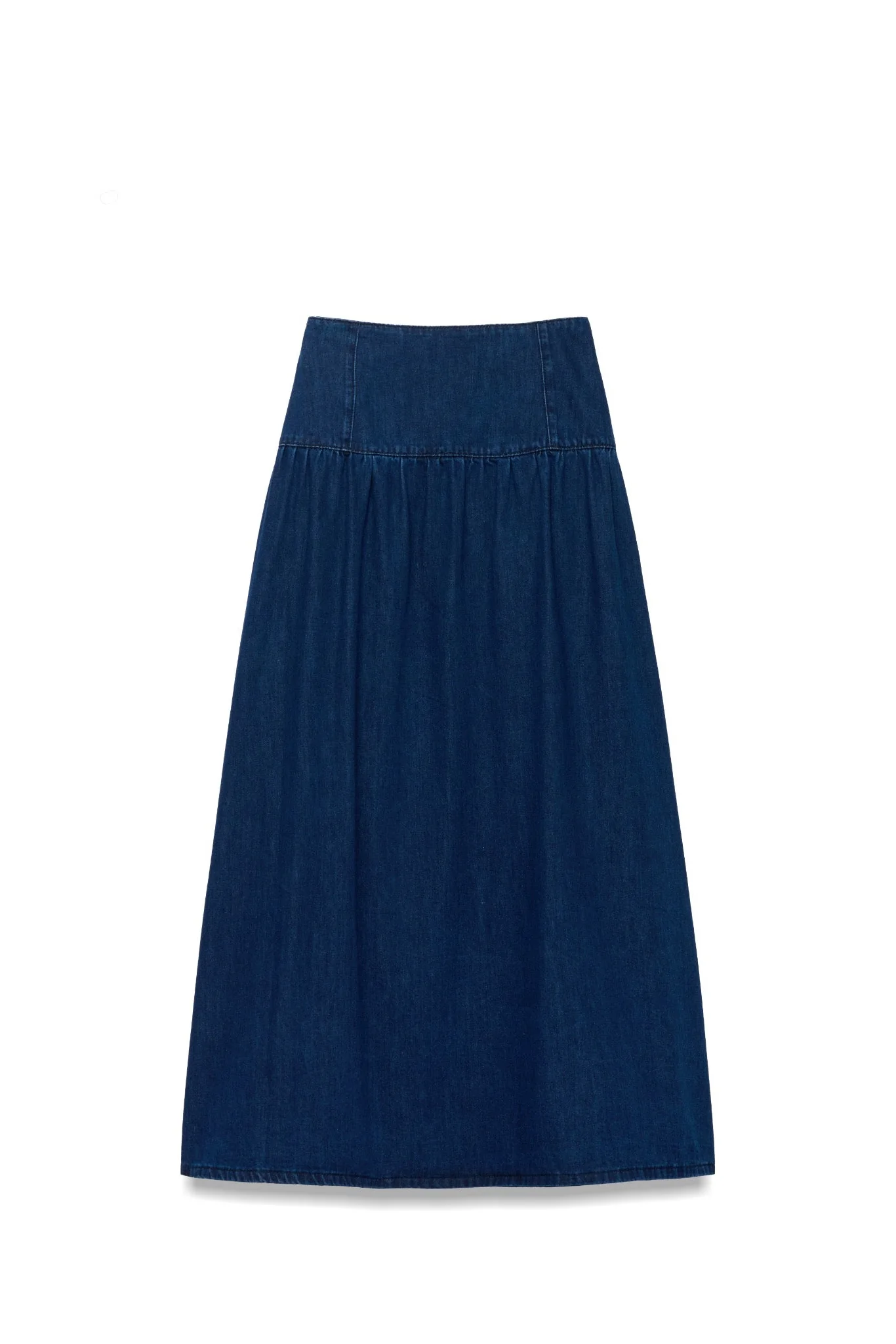 Exposed Zip Denim Skirt - Image 7