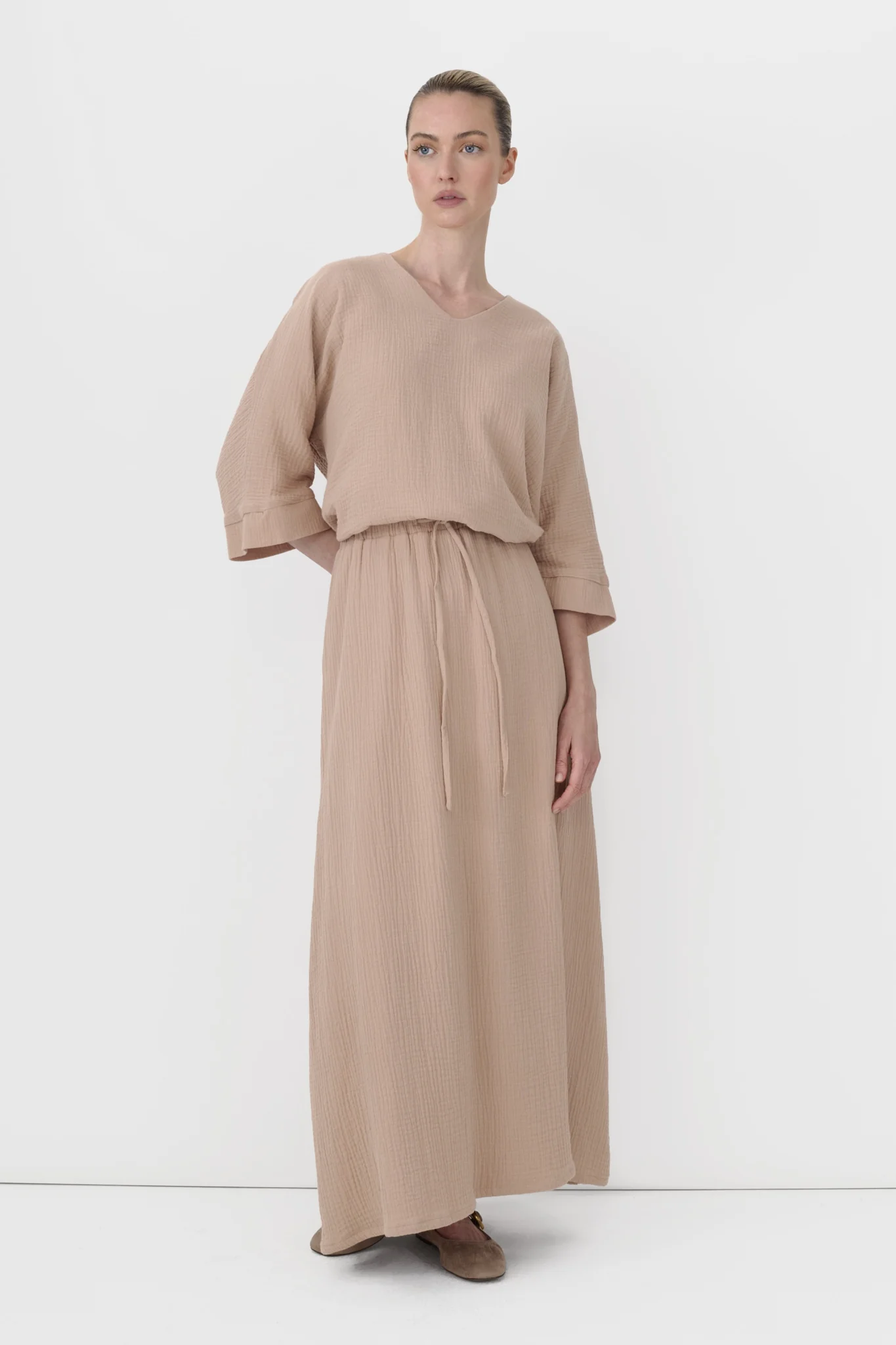 Gauze Drawstring Skirt - Image 5