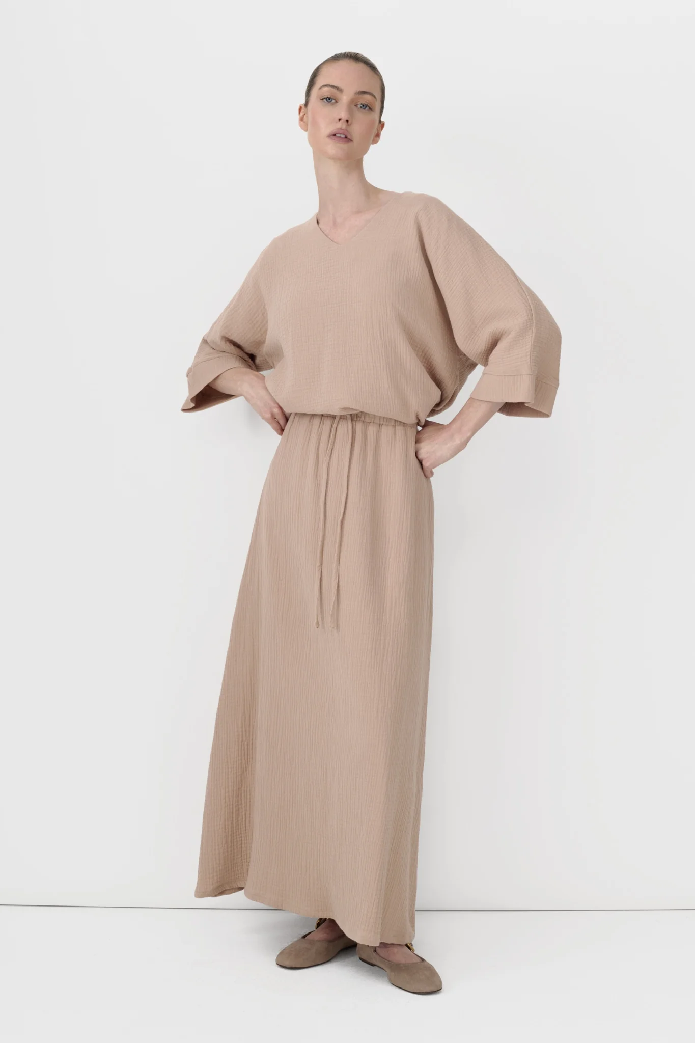 Gauze Drawstring Skirt - Image 6