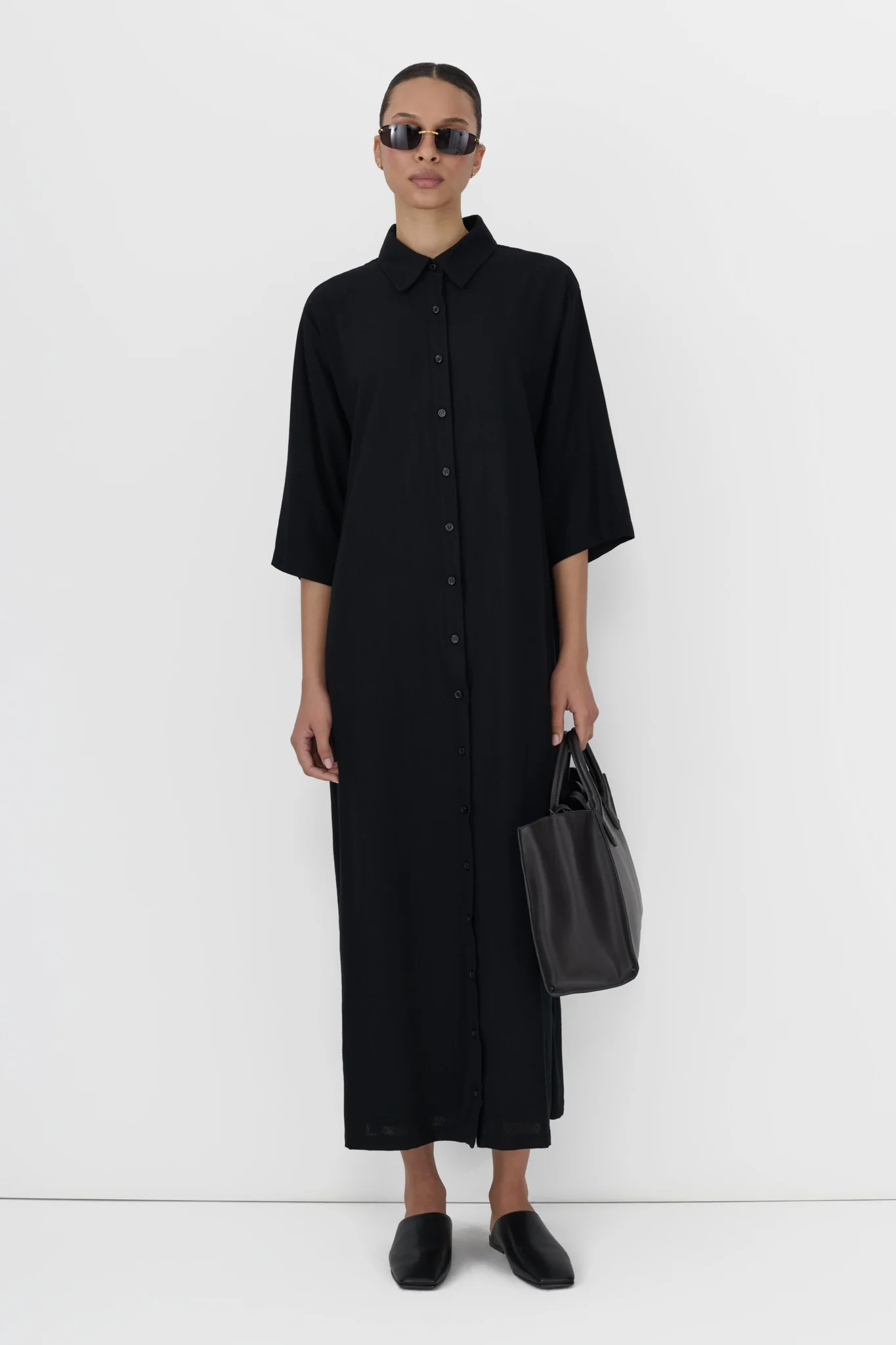 Linen Shirt Dress - Image 10