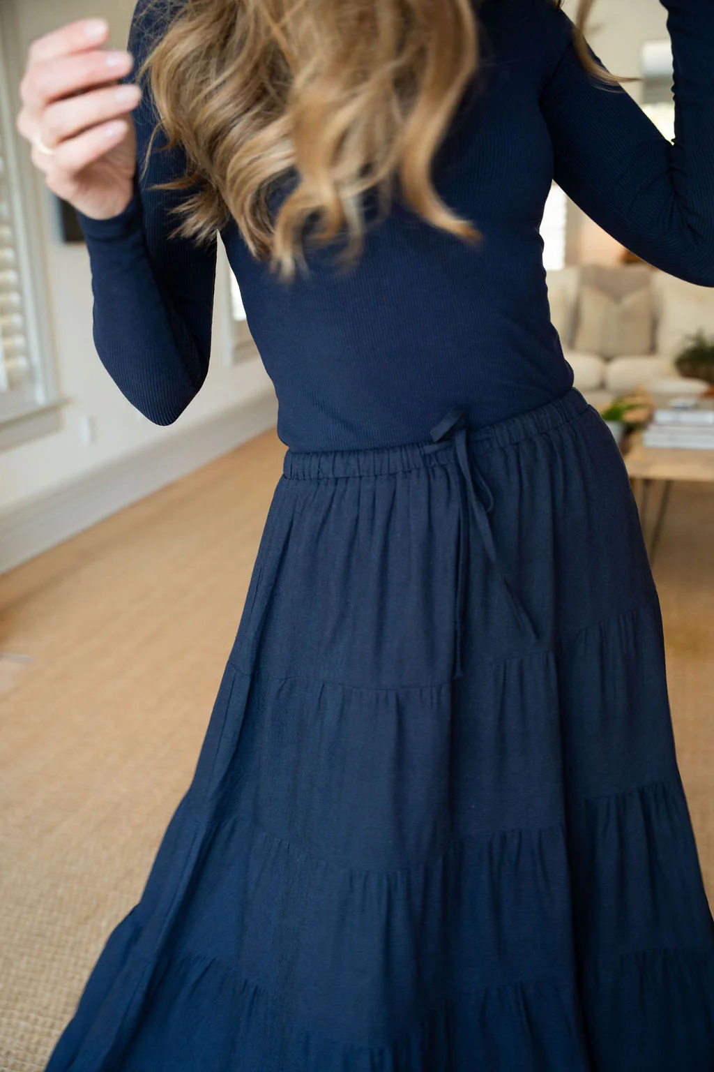 Linen Tier Skirt - Image 3