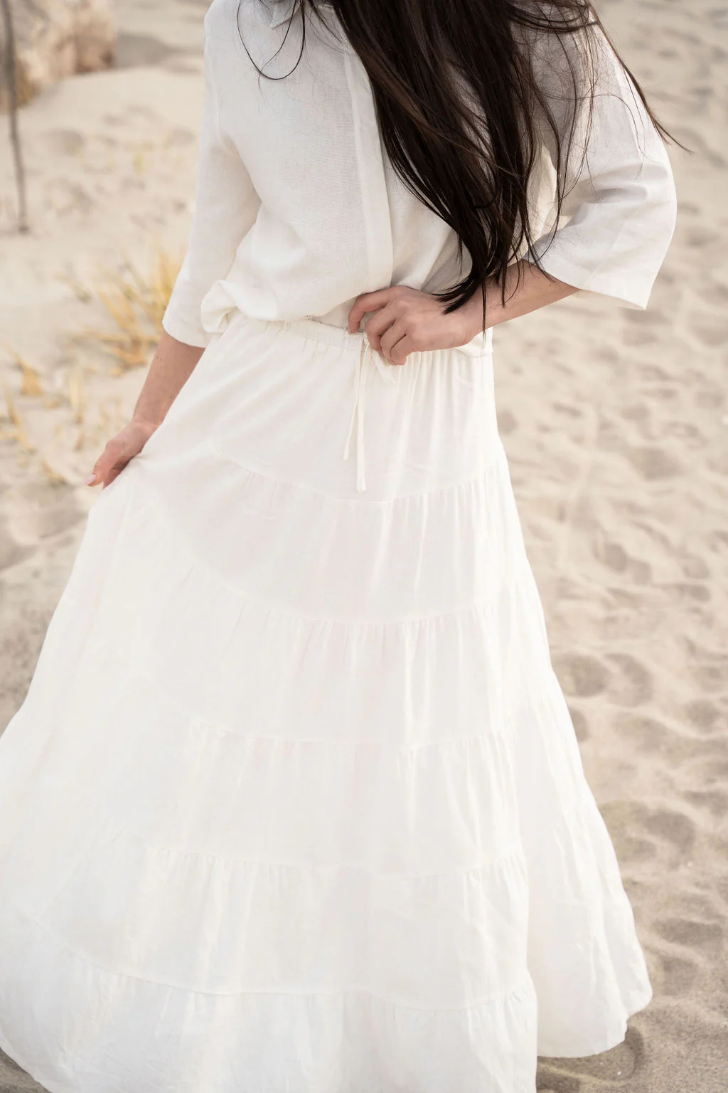 Linen Tier Skirt - Image 7