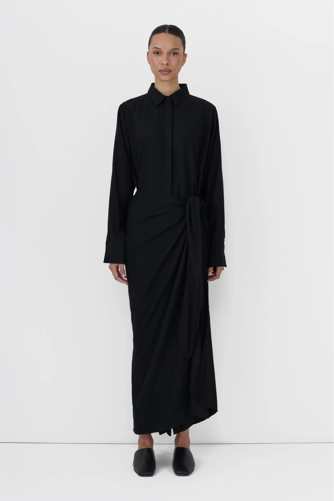 Linen Wrap Dress - Image 6