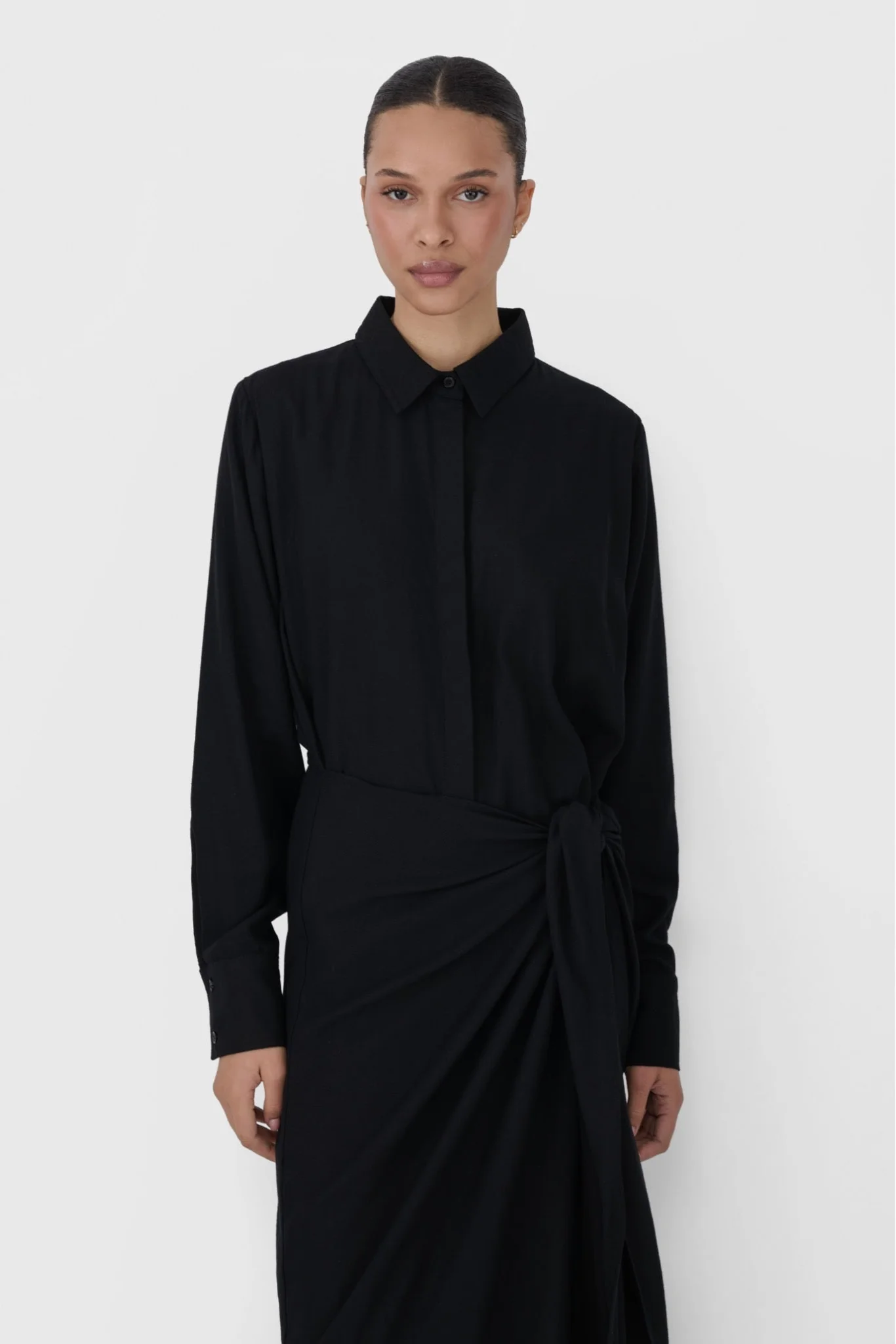 Linen Wrap Dress - Image 8