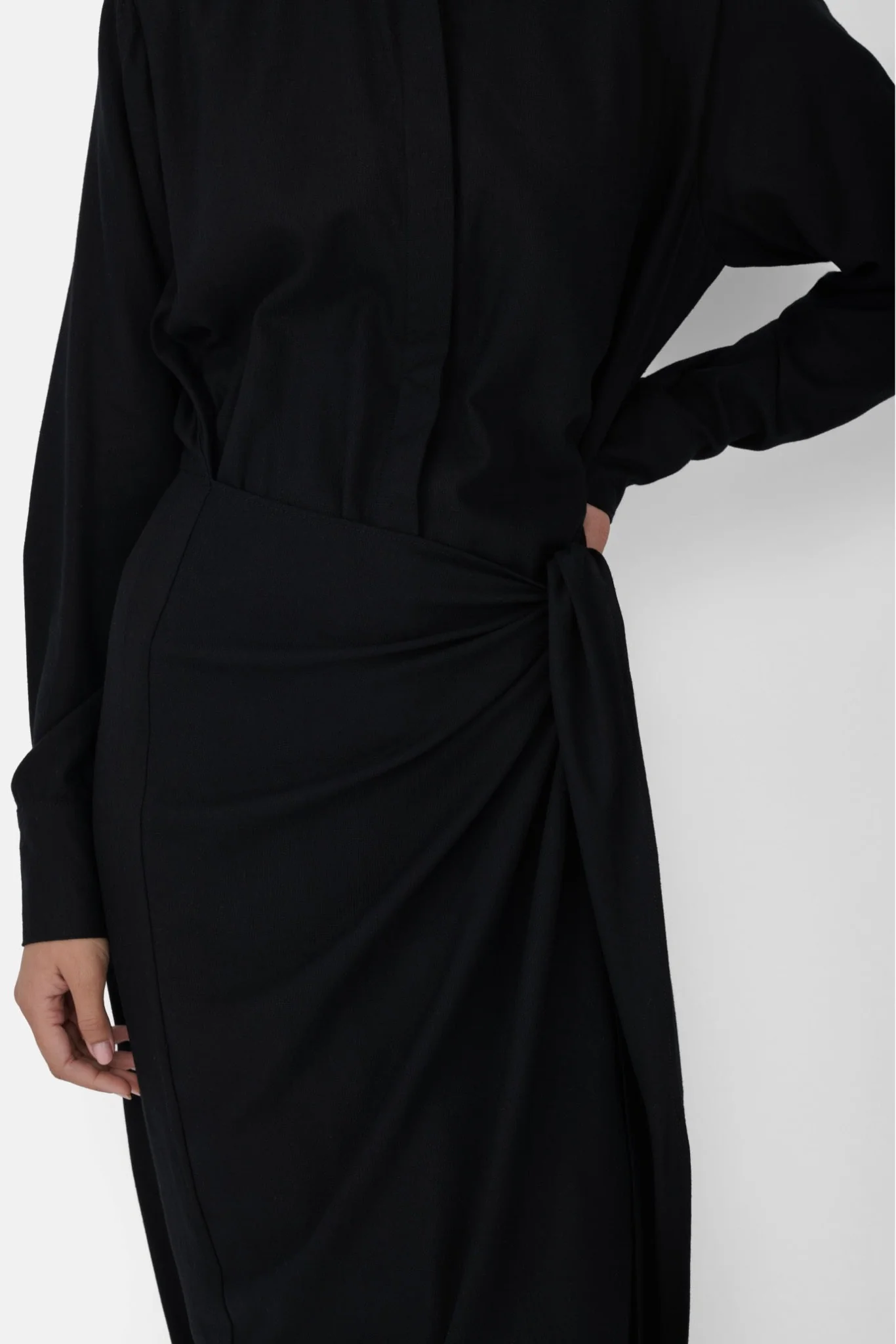 Linen Wrap Dress - Image 9