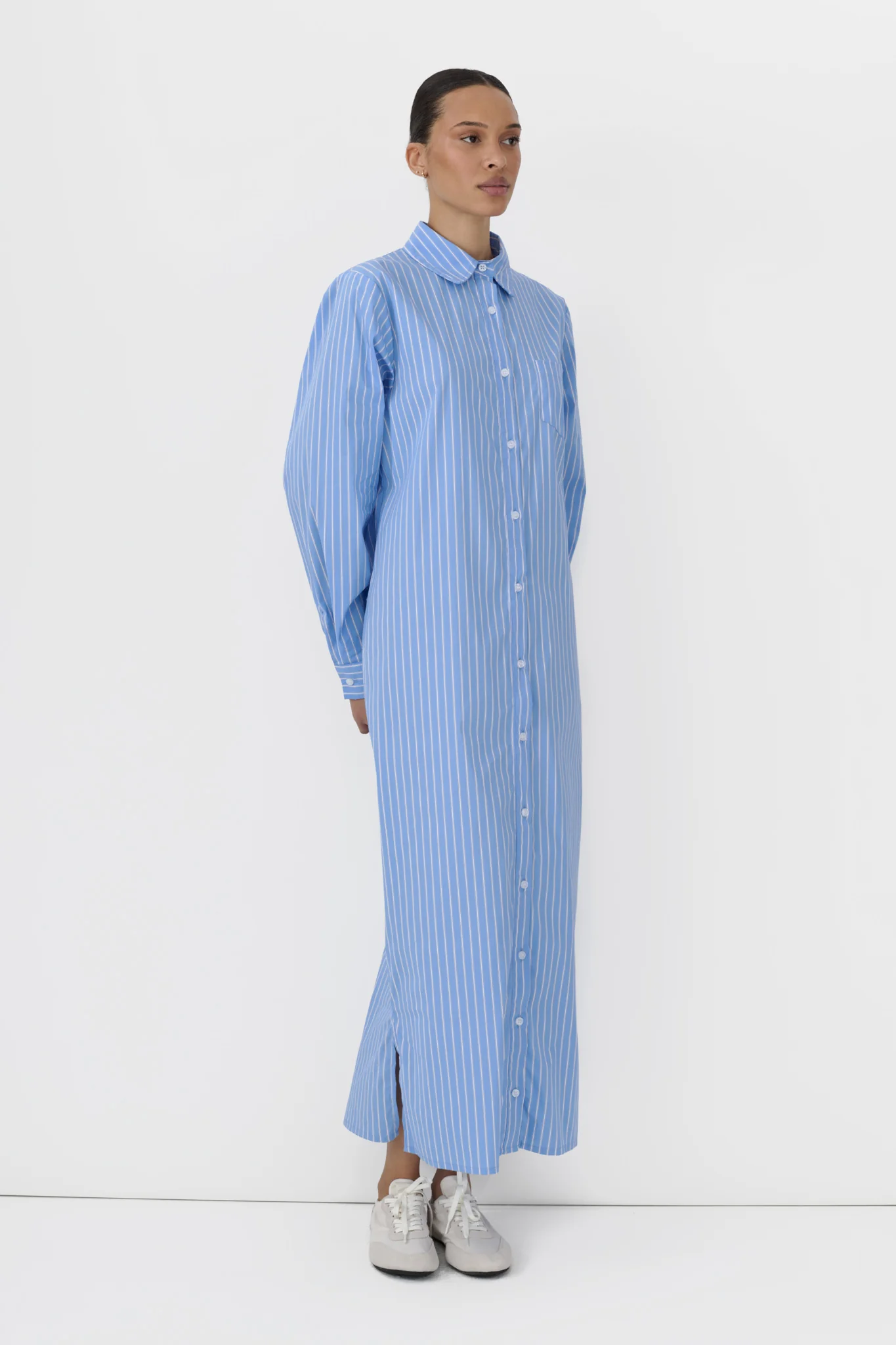 Maxi Striped Shirt Dress - Image 4