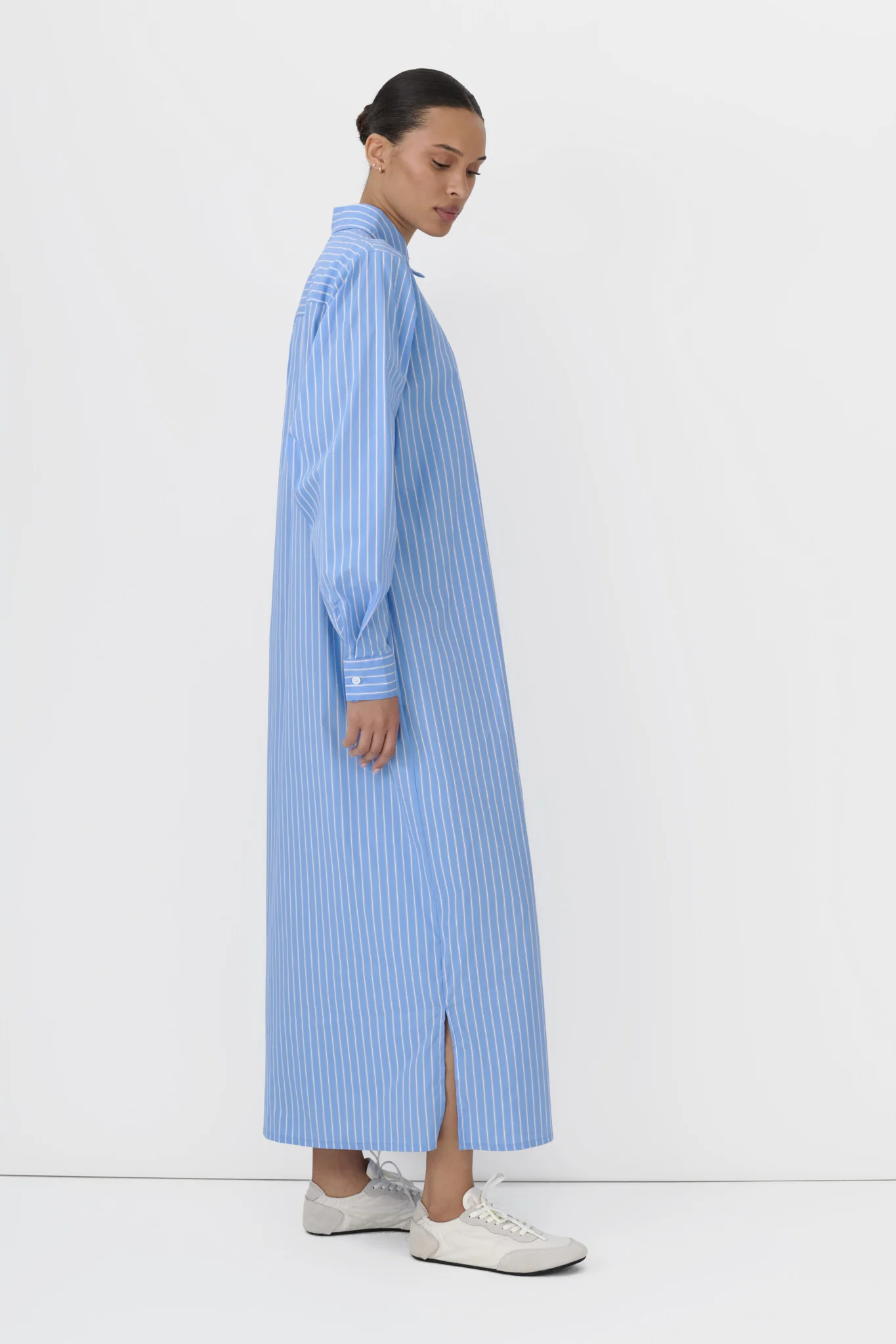 Maxi Striped Shirt Dress - Image 8
