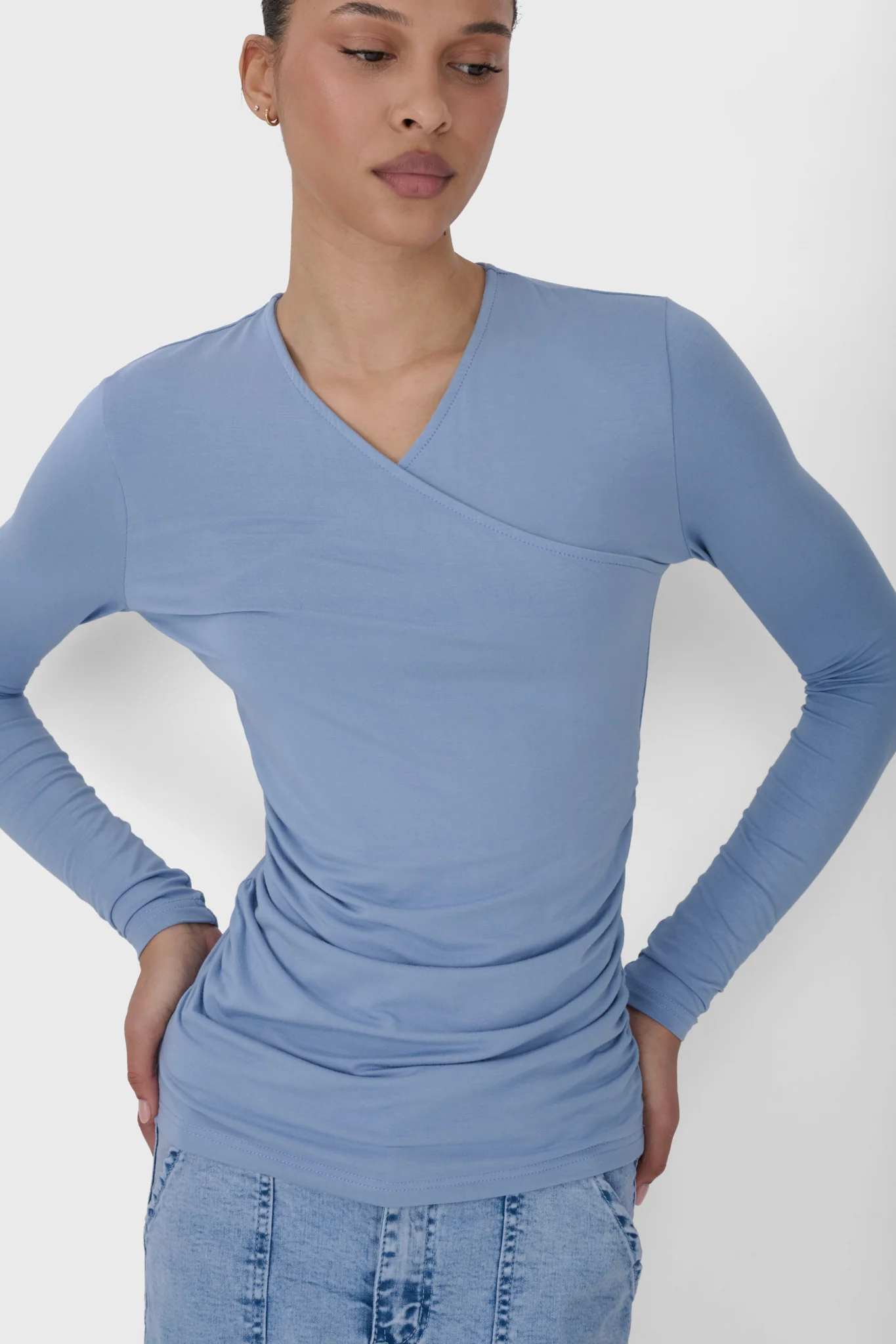 Modal Ruched Wrap Top - Image 6
