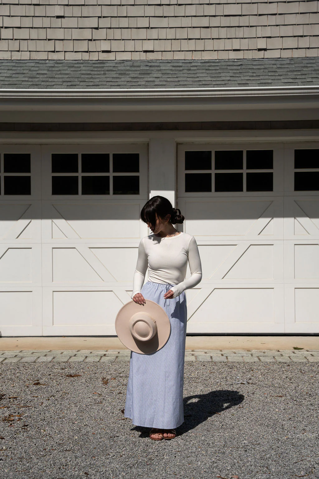 Pinstripe Midi Skirt - Image 3