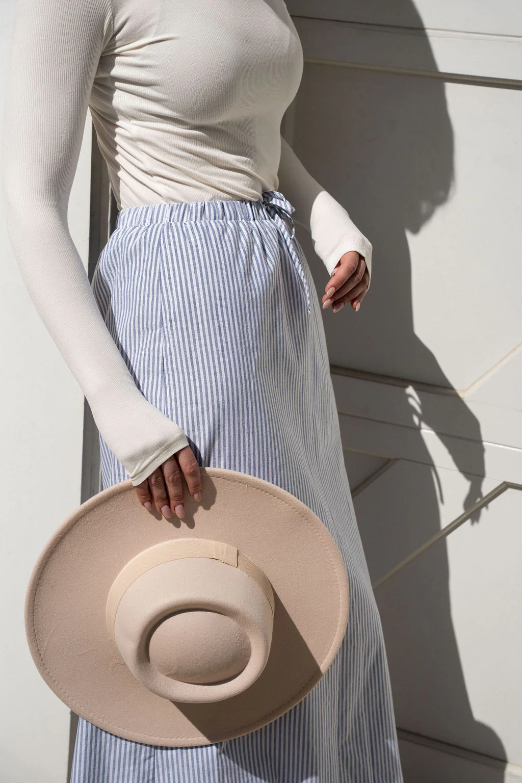 Pinstripe Midi Skirt - Image 6