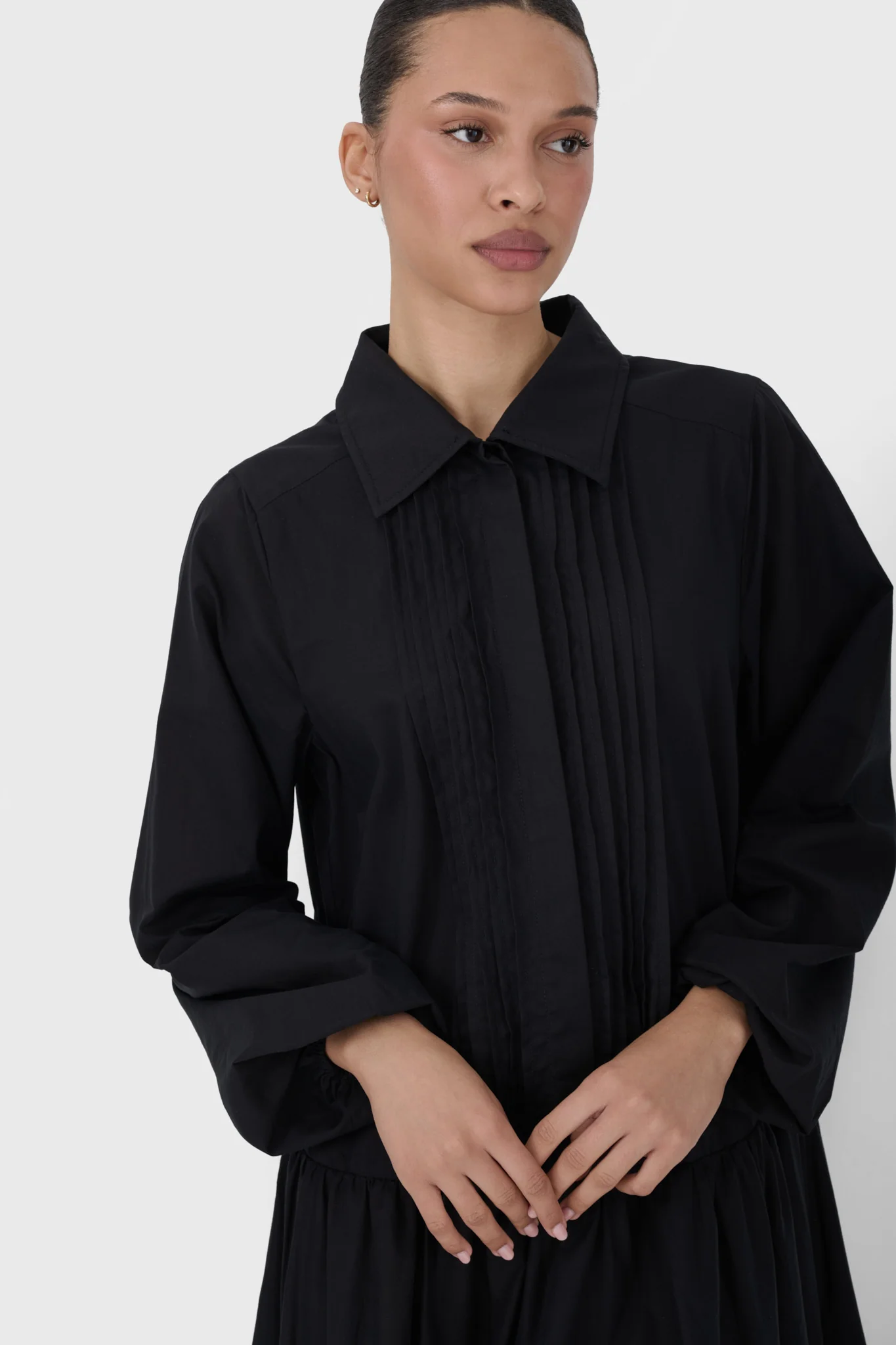 Pintuck Cotton Dress - Image 2