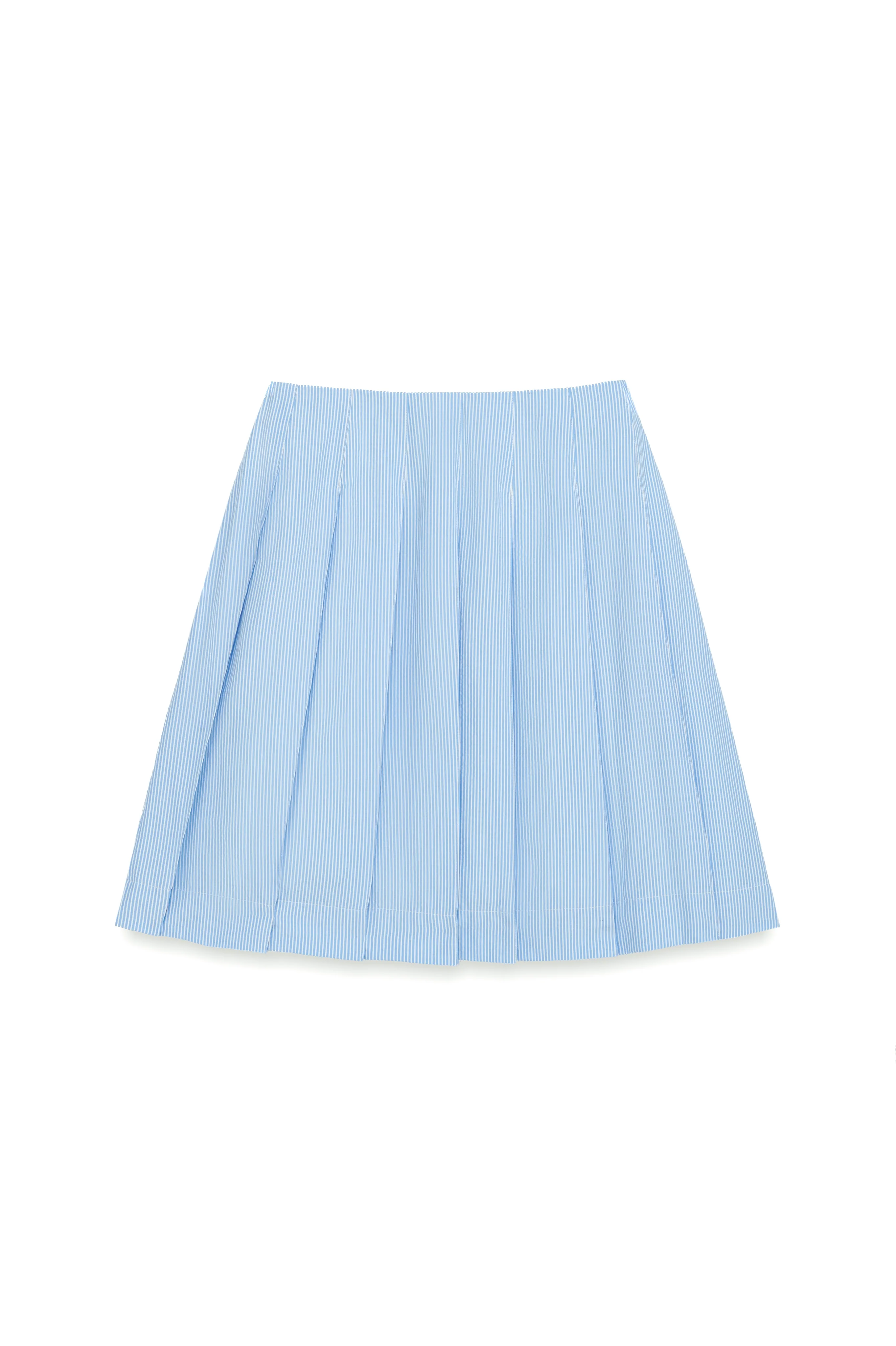 Pleated Striped Skirt - Image 4