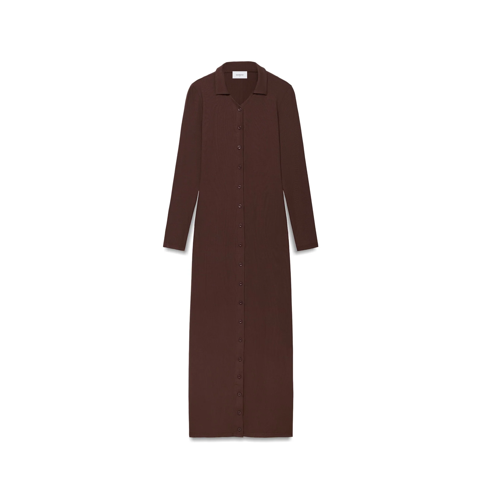 Ribbed Button Dress - Image 4