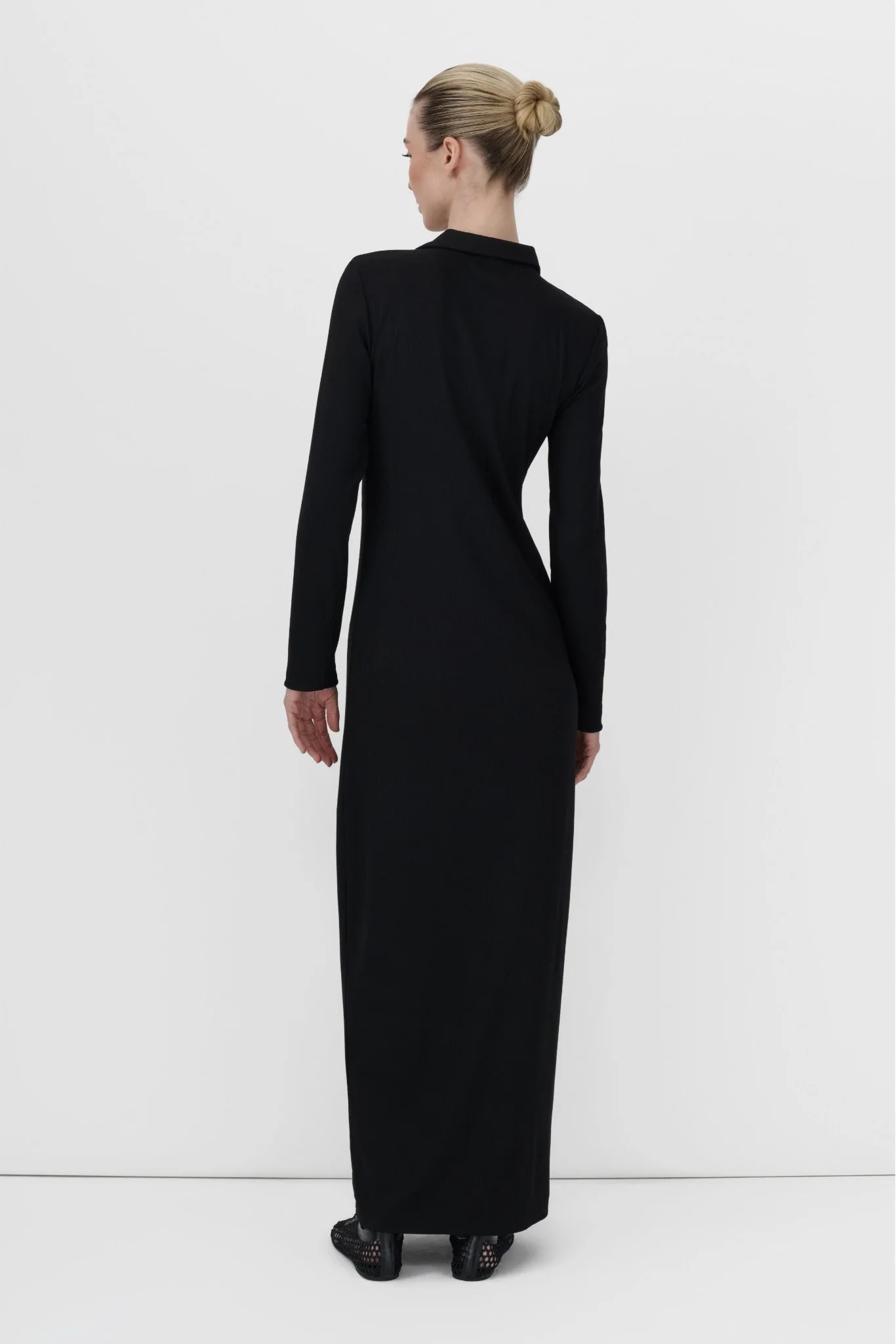 Ribbed Button Dress - Image 6