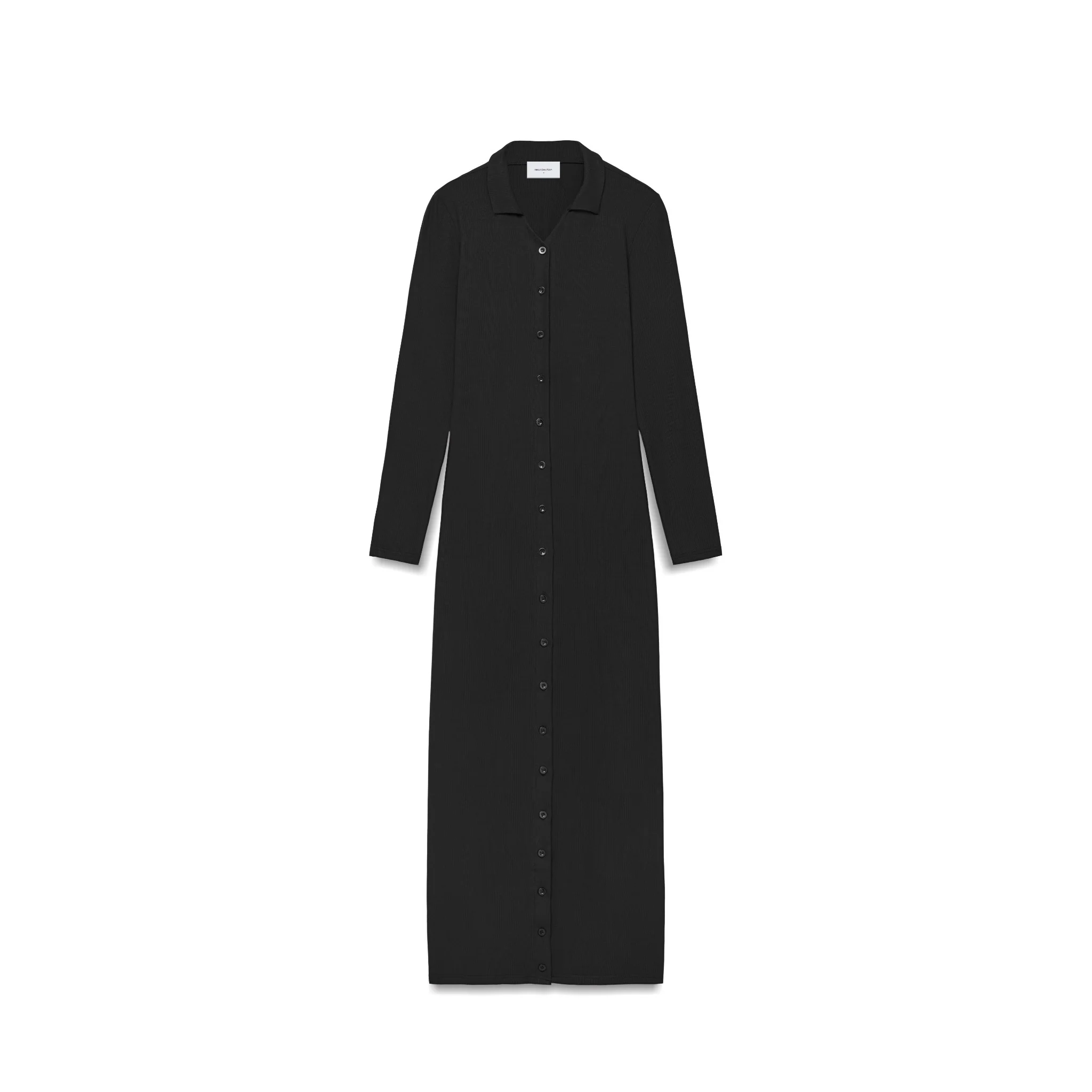 Ribbed Button Dress - Image 8