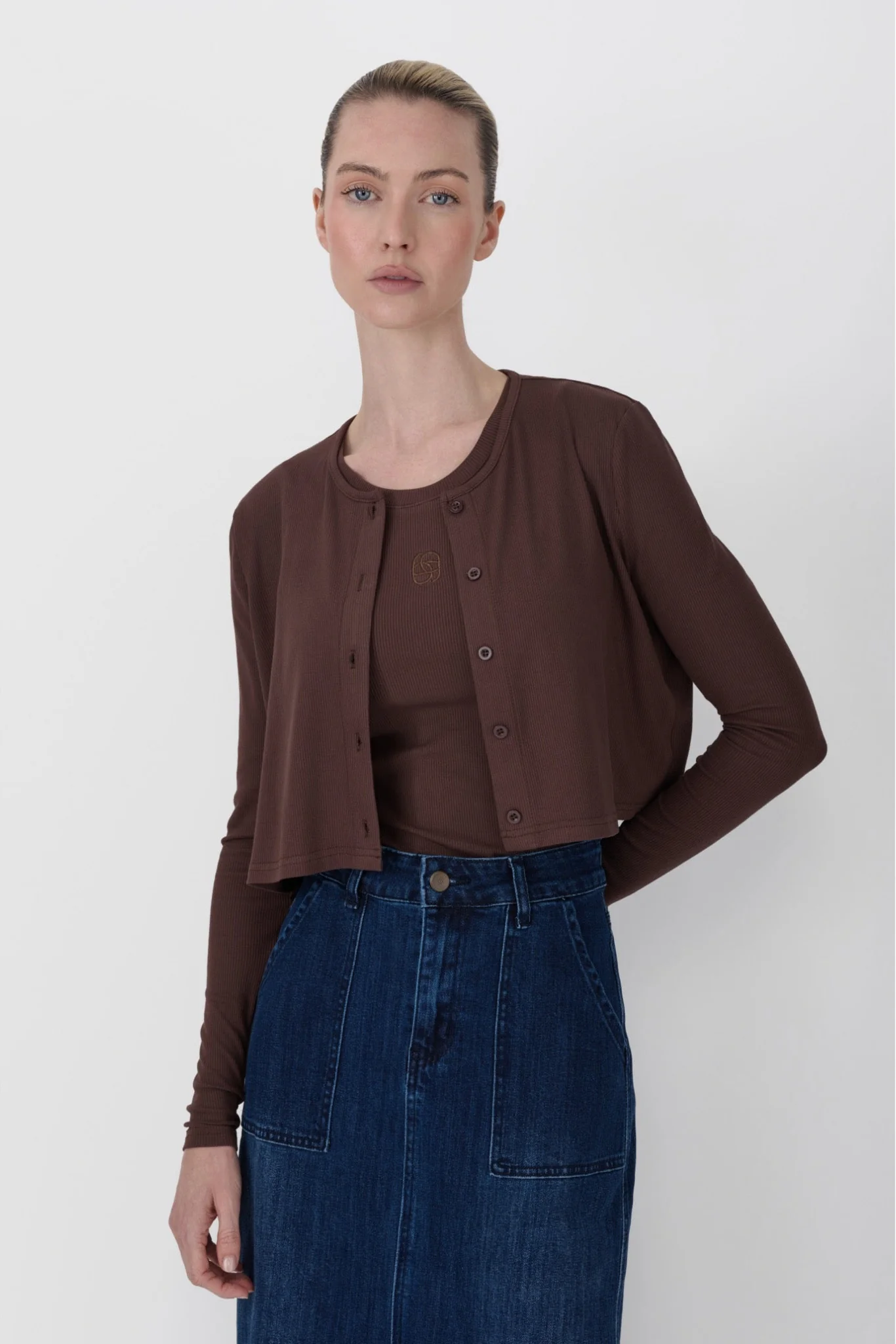 Ribbed Cropped Cardigan - Image 20
