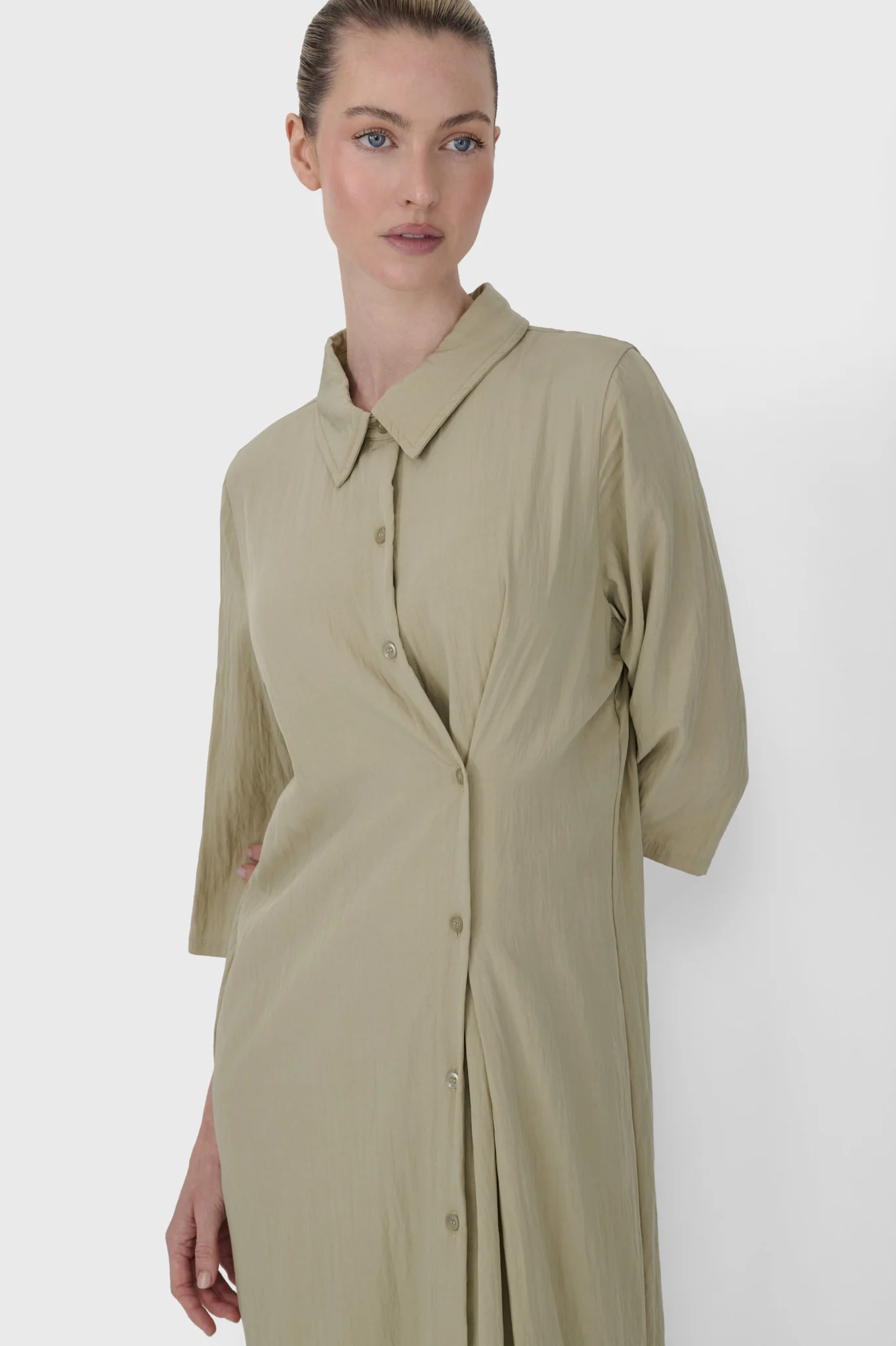 Side Button Shirt Dress - Image 13