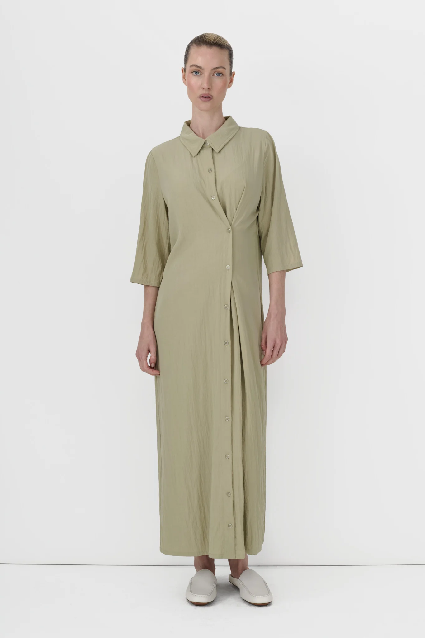 Side Button Shirt Dress - Image 14
