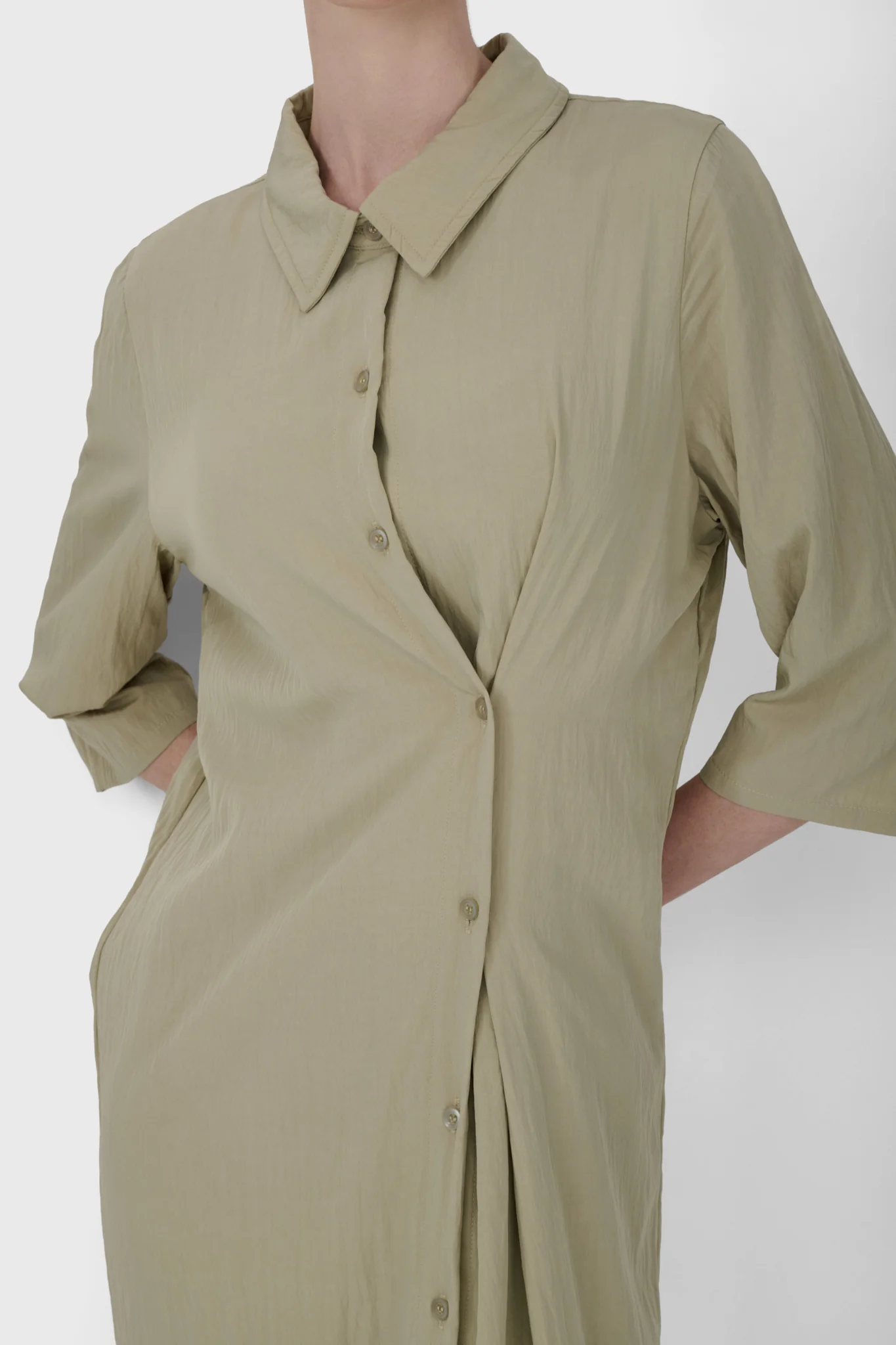 Side Button Shirt Dress - Image 16