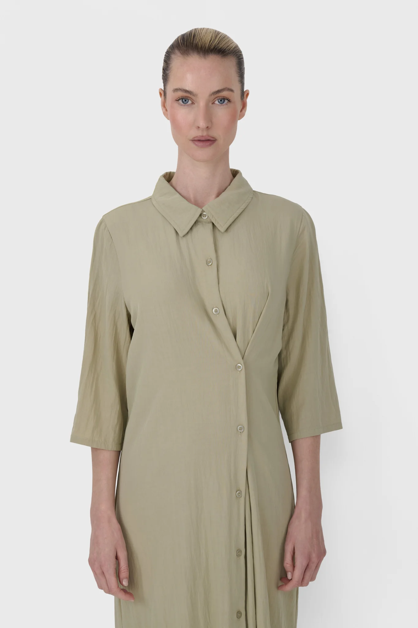 Side Button Shirt Dress - Image 17