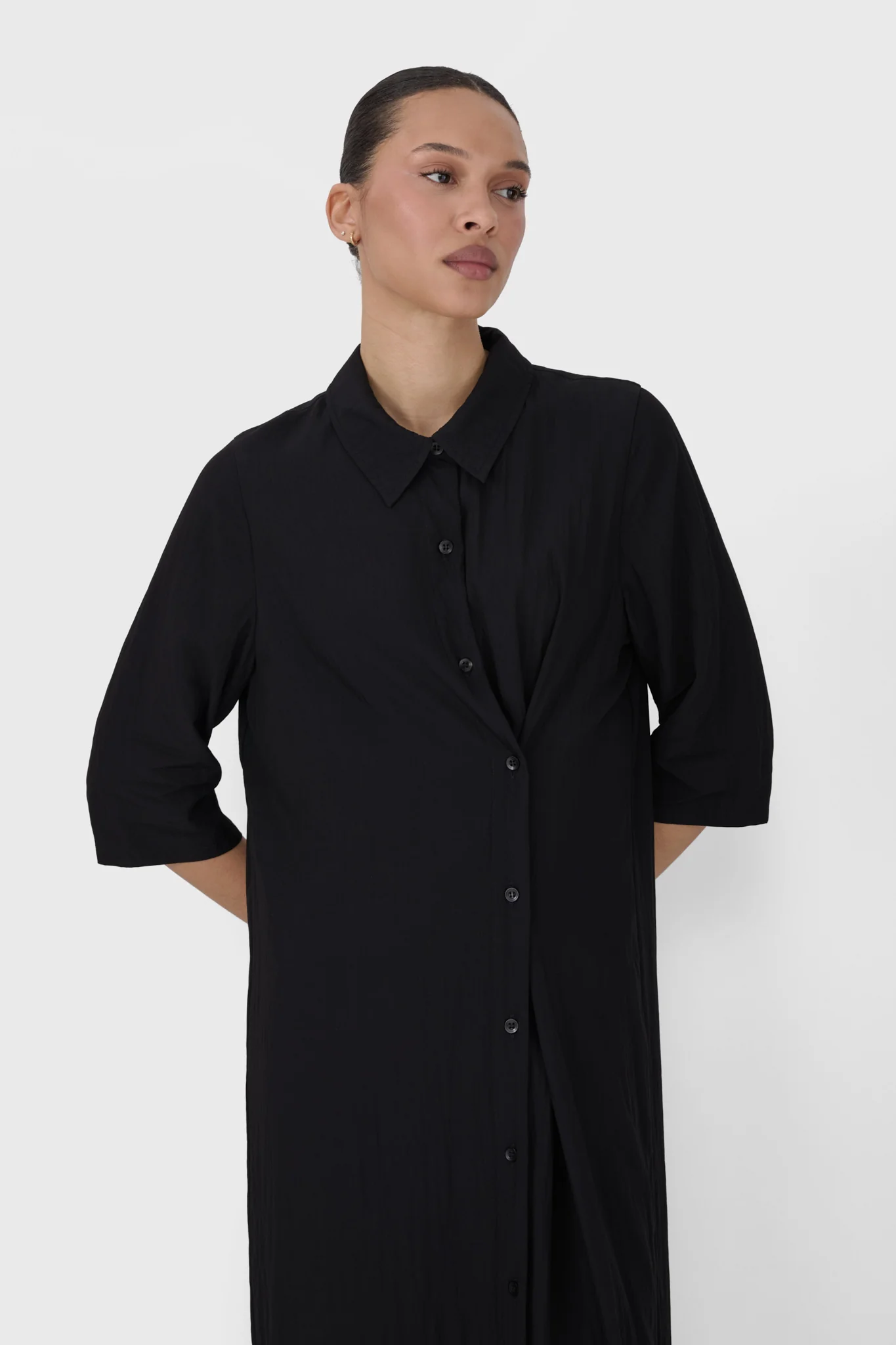 Side Button Shirt Dress - Image 4