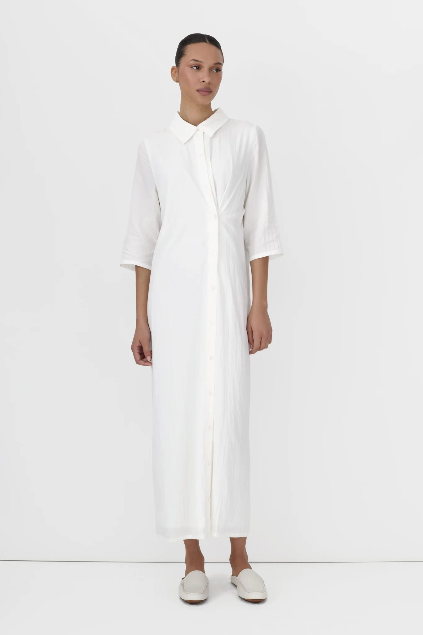 Side Button Shirt Dress - Image 7