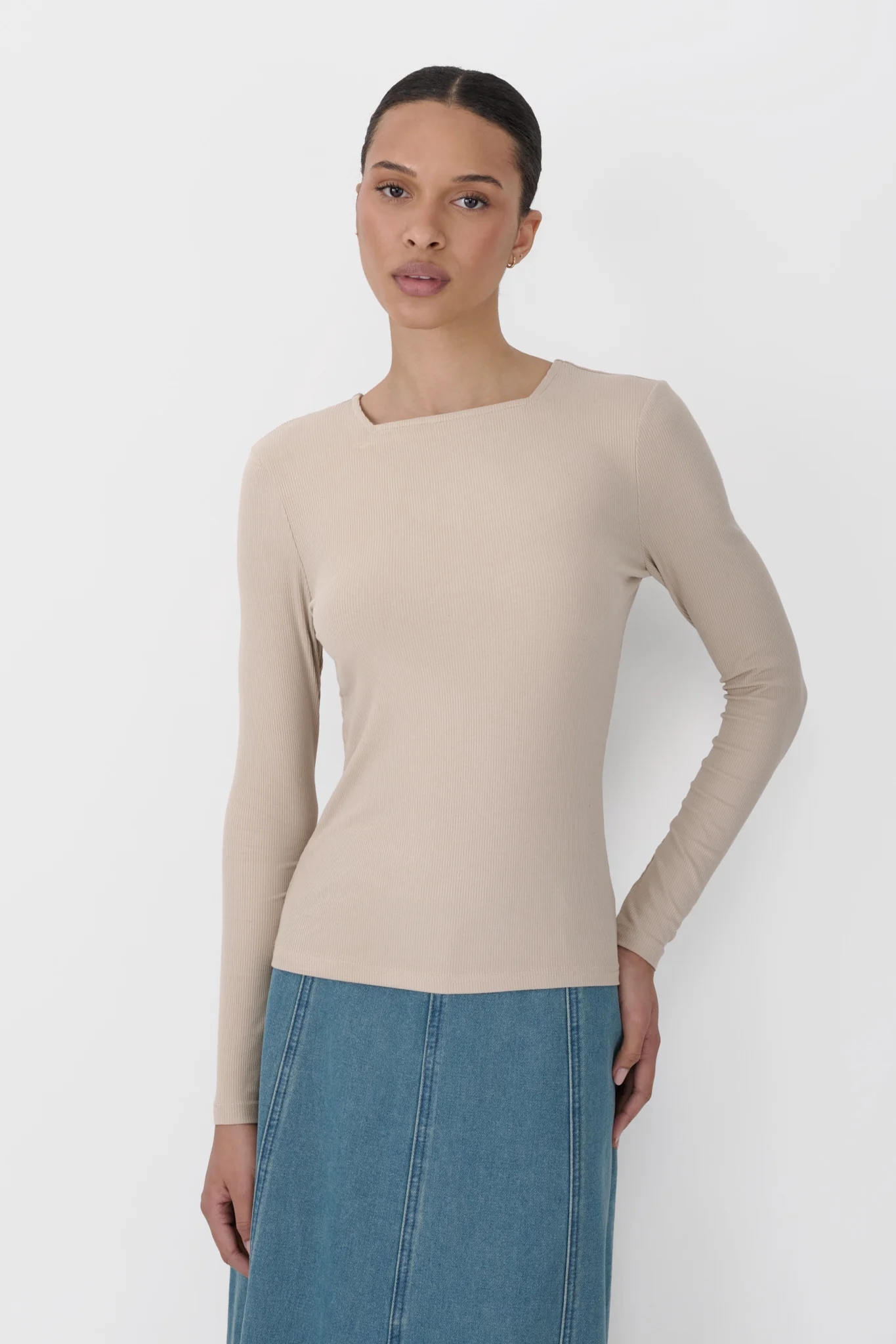 Square Neck Ribbed Top - Image 6