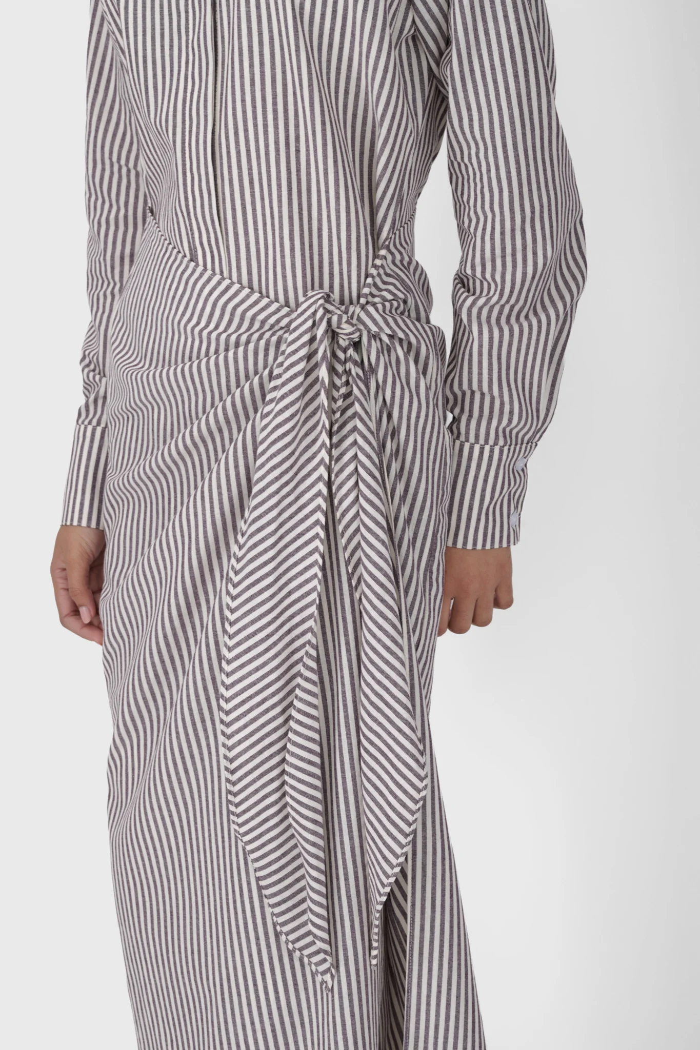 Striped Wrap Dress - Image 5