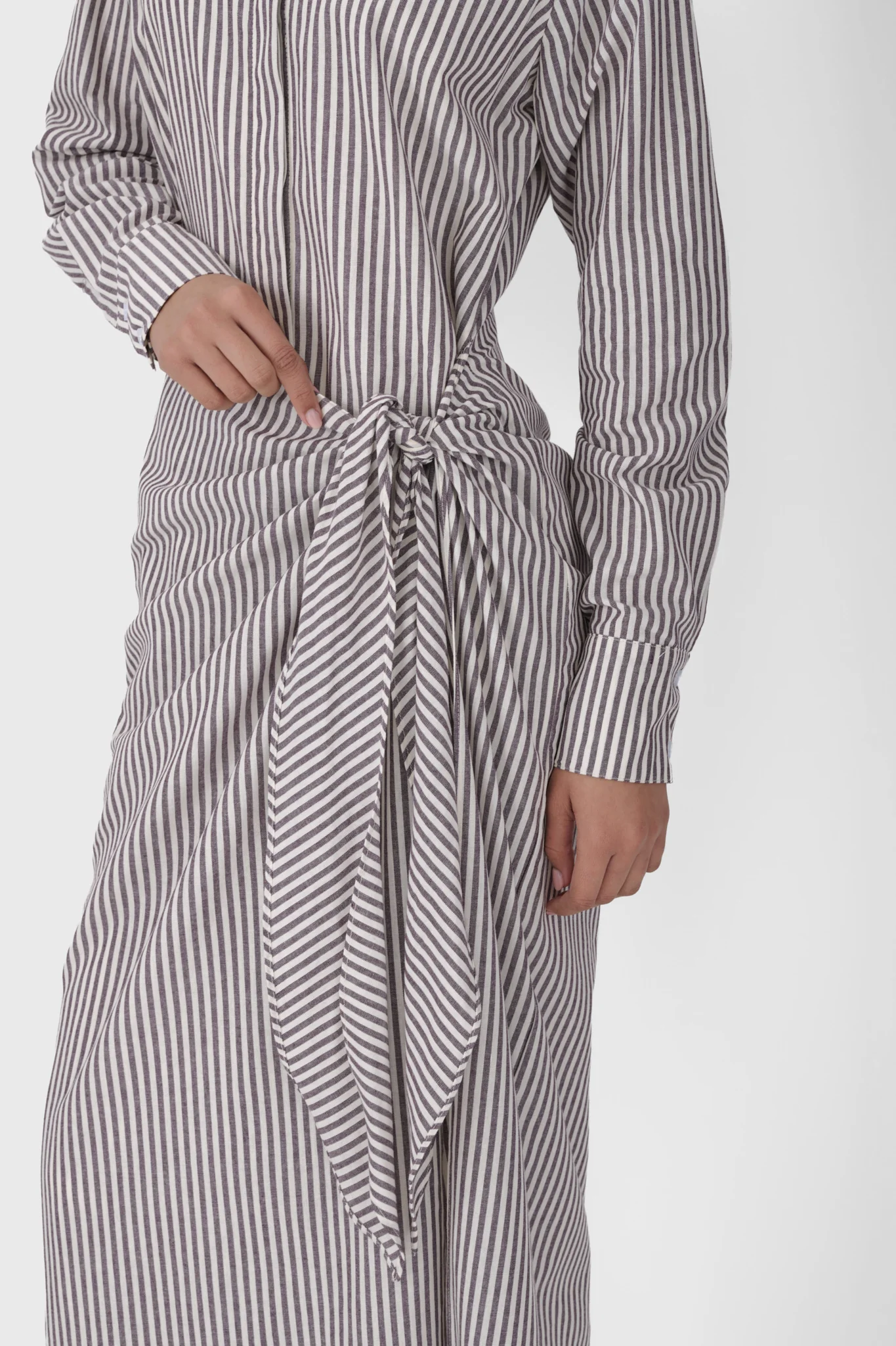 Striped Wrap Dress - Image 9