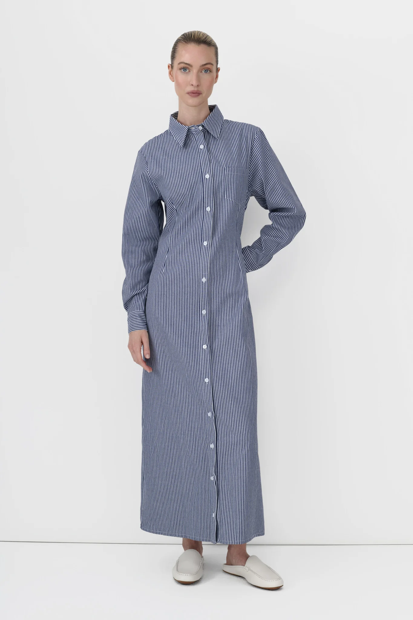 Waisted Stripe Dress - Image 3